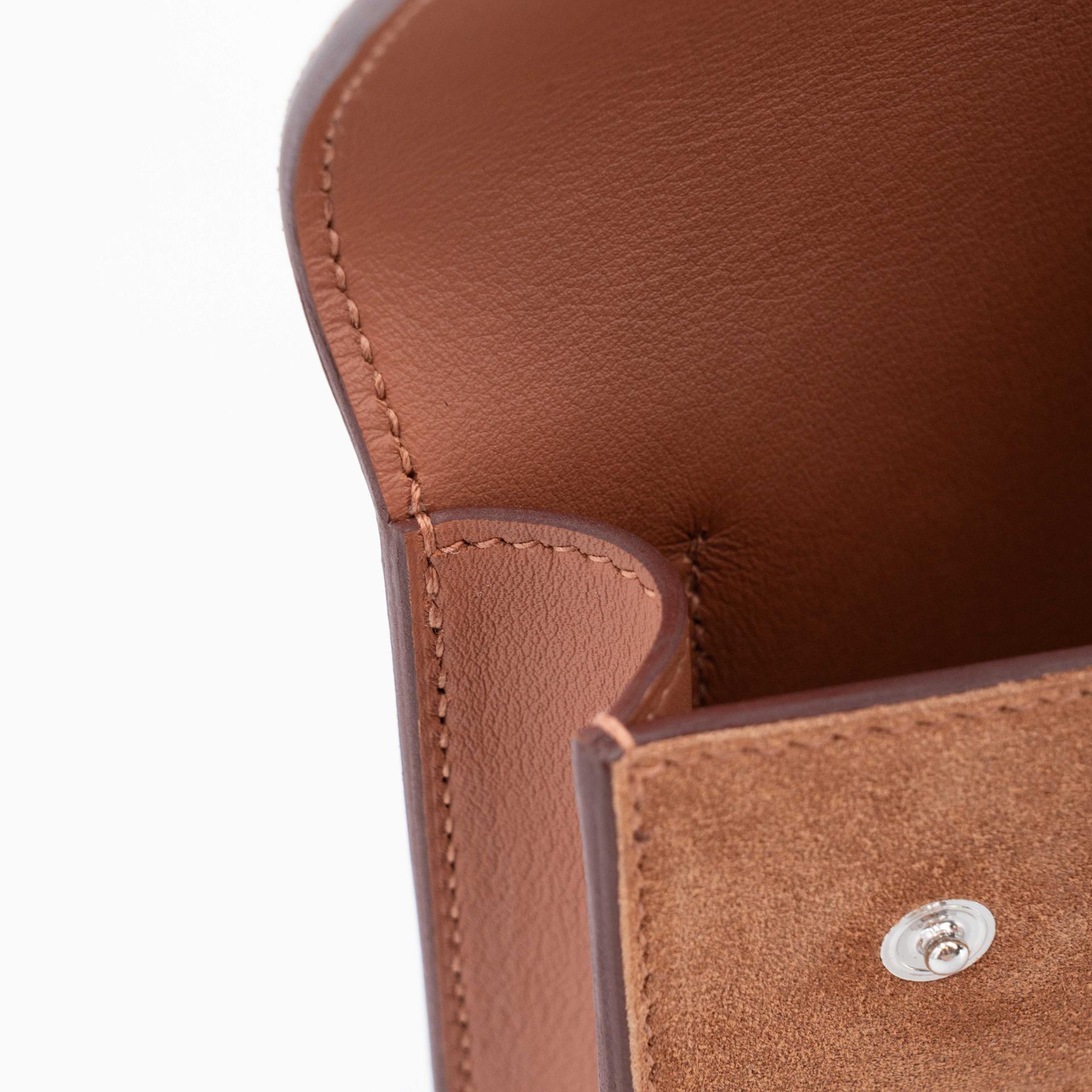 Brand New ( Rank N ) HERMÈS Hermesnap Wallet Gold (37) Veau Grizzly Swift Palladium hardware W (2024) - 16