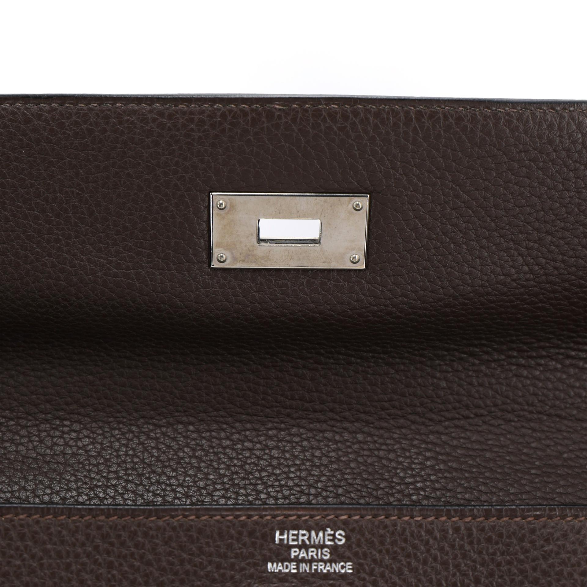 ランク A HERMÈS エルメス ケリー40 カフェ (4A) トリヨン シルバー金具 □N刻印 (2010) - 14