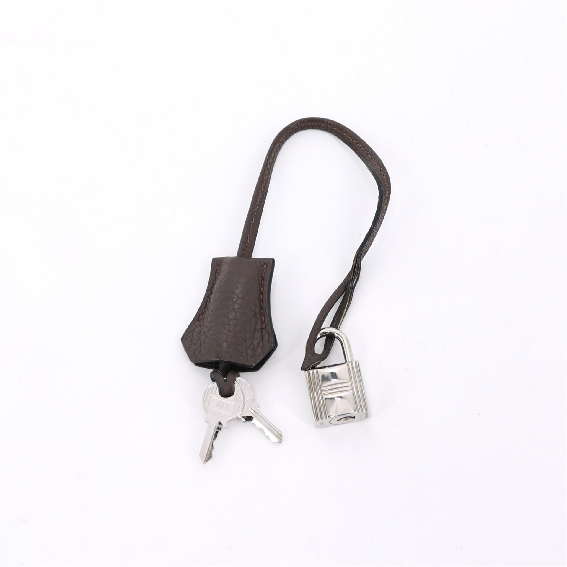 ランク A HERMÈS エルメス ケリー40 カフェ (4A) トリヨン シルバー金具 □N刻印 (2010) - 22