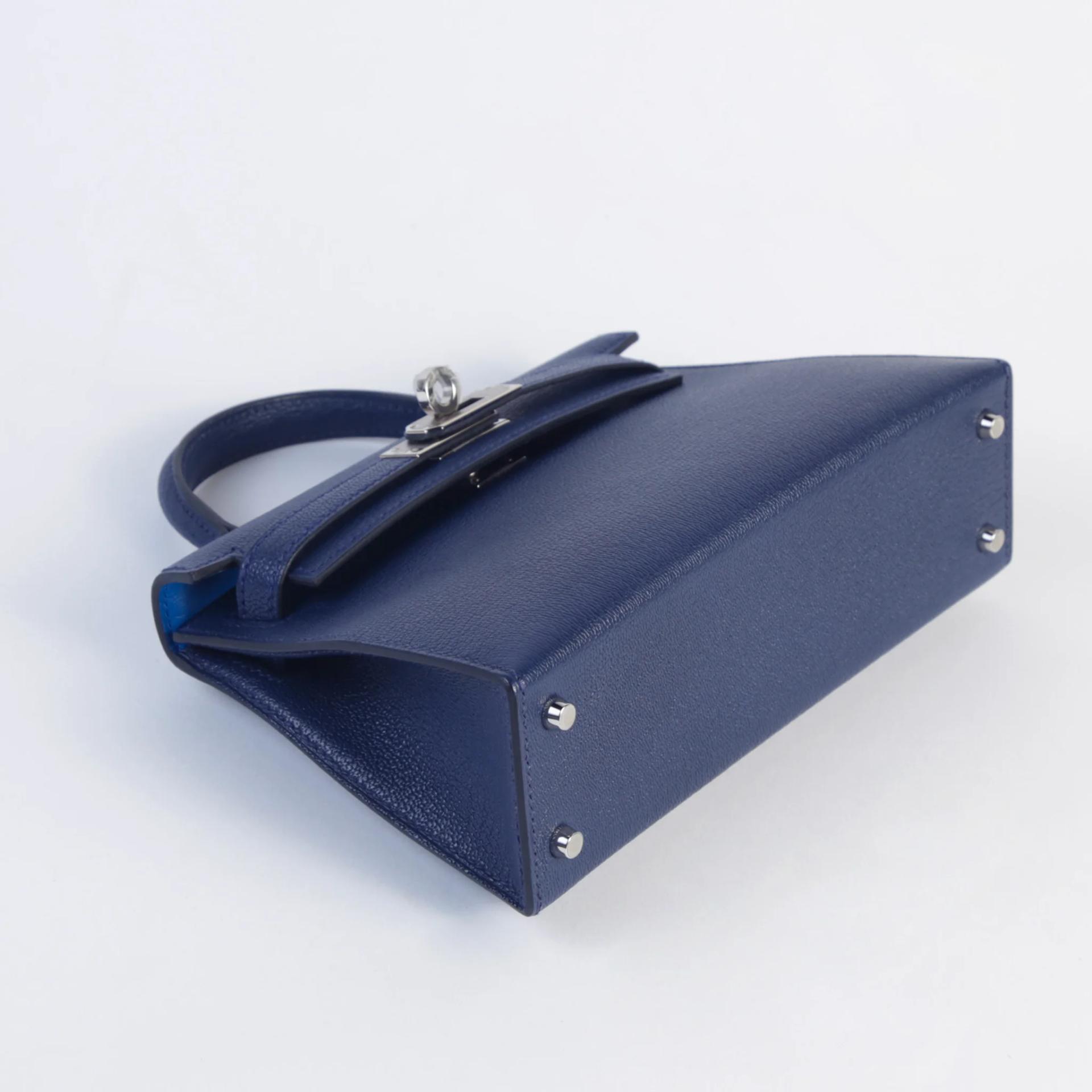 Mini Kelly II Verso Navy (7U) Bleu Zellige (I7) | GINZA XIAOMA