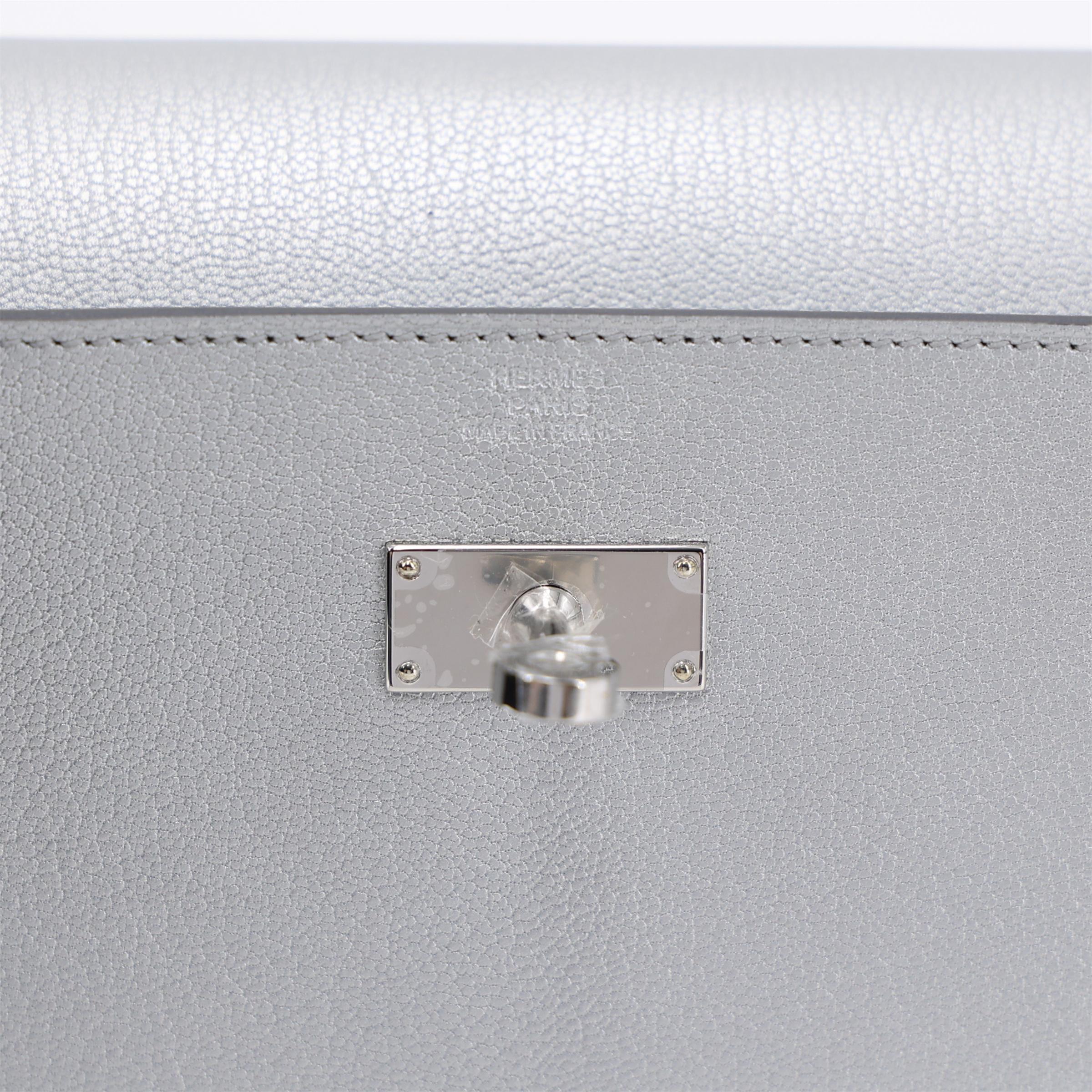 ランク N 新品 HERMÈS エルメス ケリートゥーゴー アルジャン (05) シャムキライトト シェーブル シルバー金具 K刻印 (2025) - 10