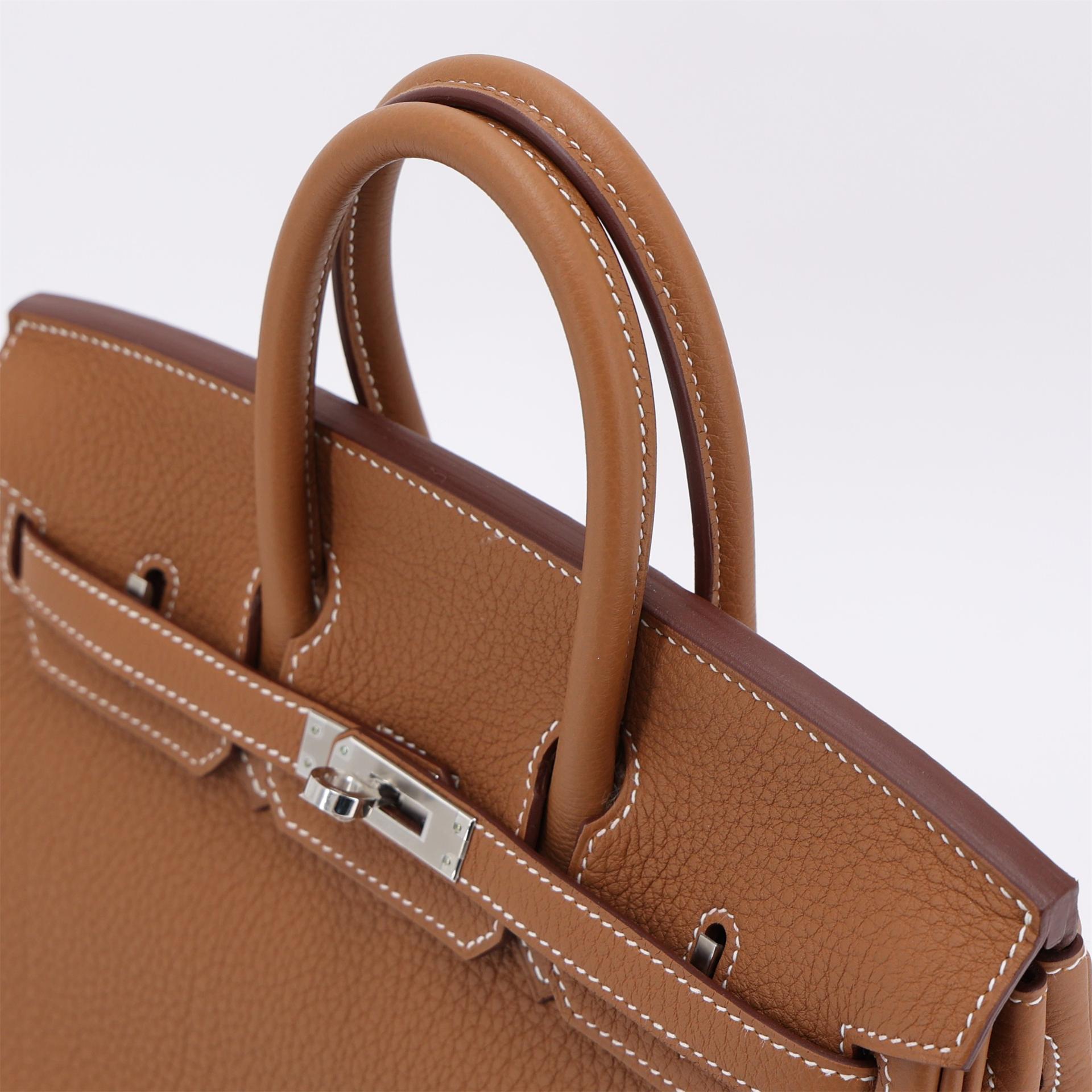Unused ( Rank NS ) HERMÈS Birkin 25 Gold (37) Togo Palladium hardware W (2024) - 3