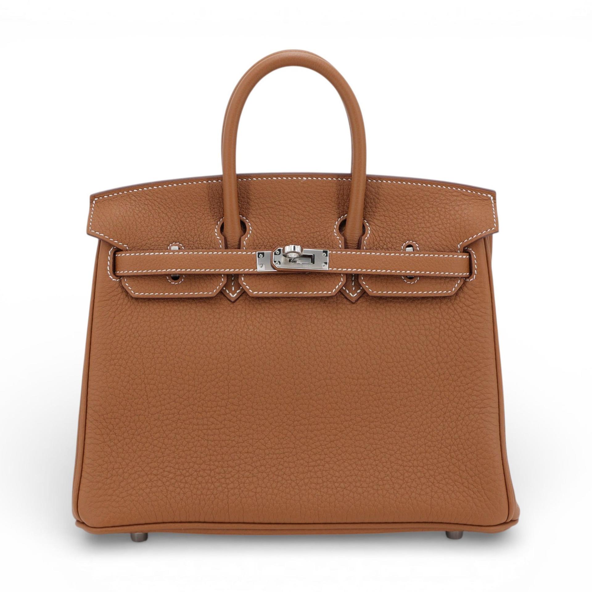 Unused ( Rank NS ) HERMÈS Birkin 25 Gold (37) Togo Palladium hardware W (2024) - 1
