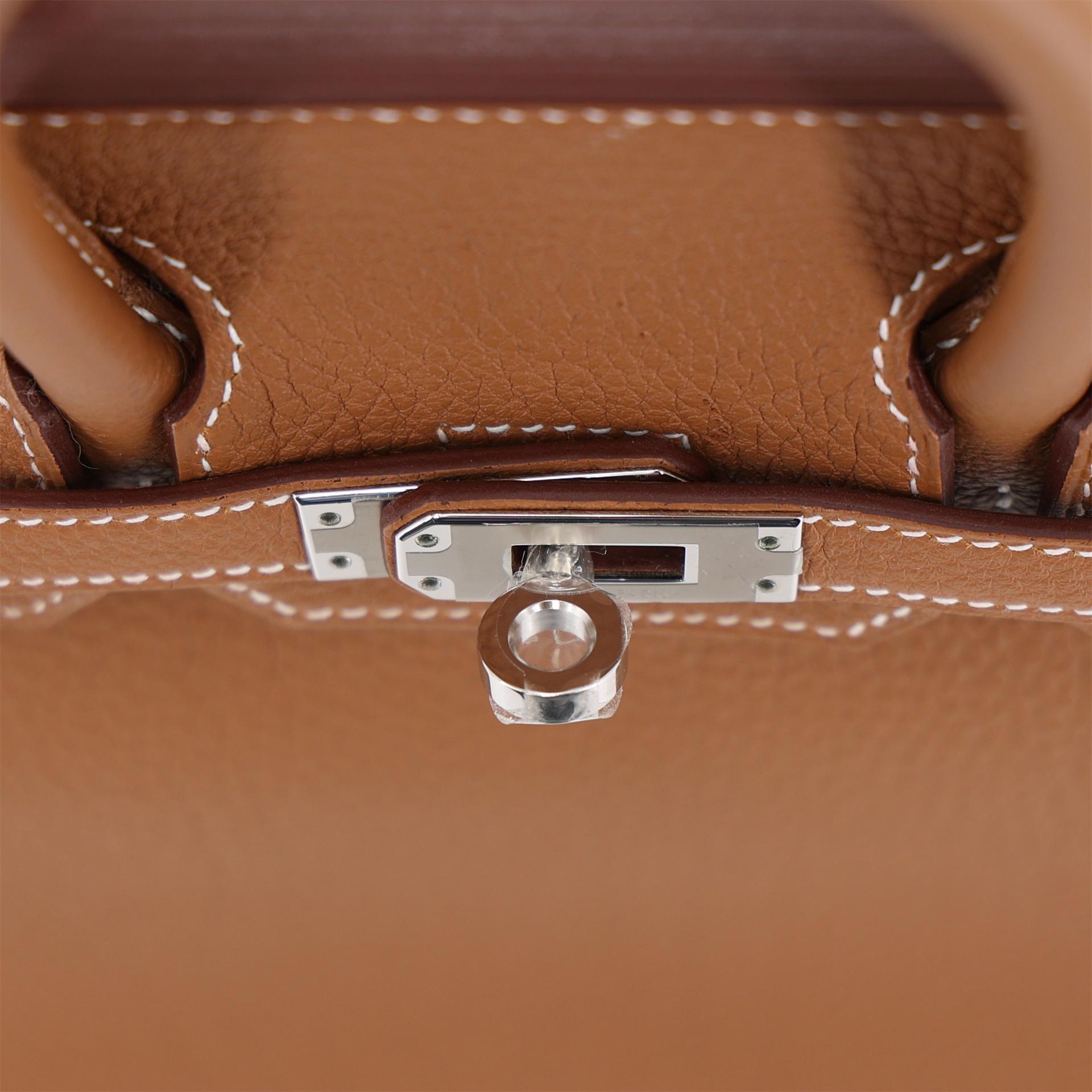 Unused ( Rank NS ) HERMÈS Birkin 25 Gold (37) Togo Palladium hardware W (2024) - 9