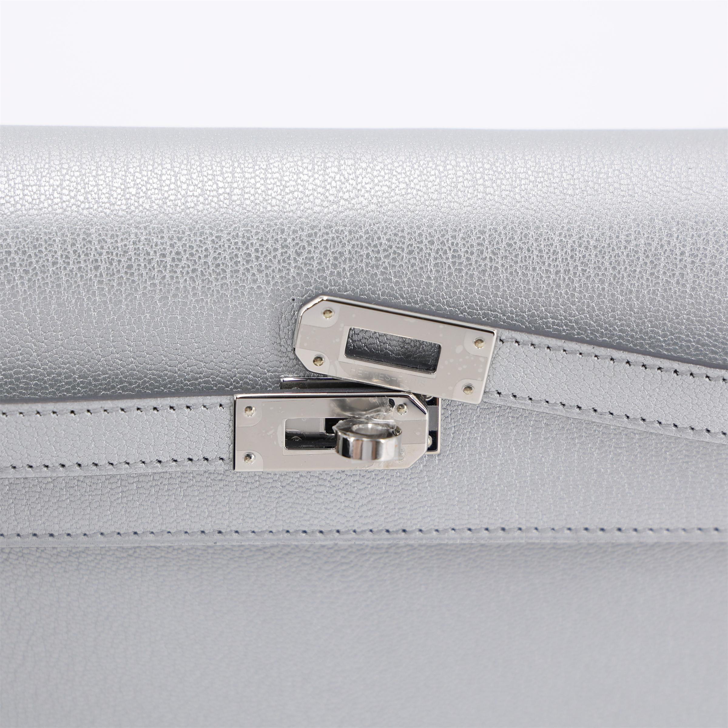 ランク N 新品 HERMÈS エルメス ケリートゥーゴー アルジャン (05) シャムキライトト シェーブル シルバー金具 K刻印 (2025) - 8