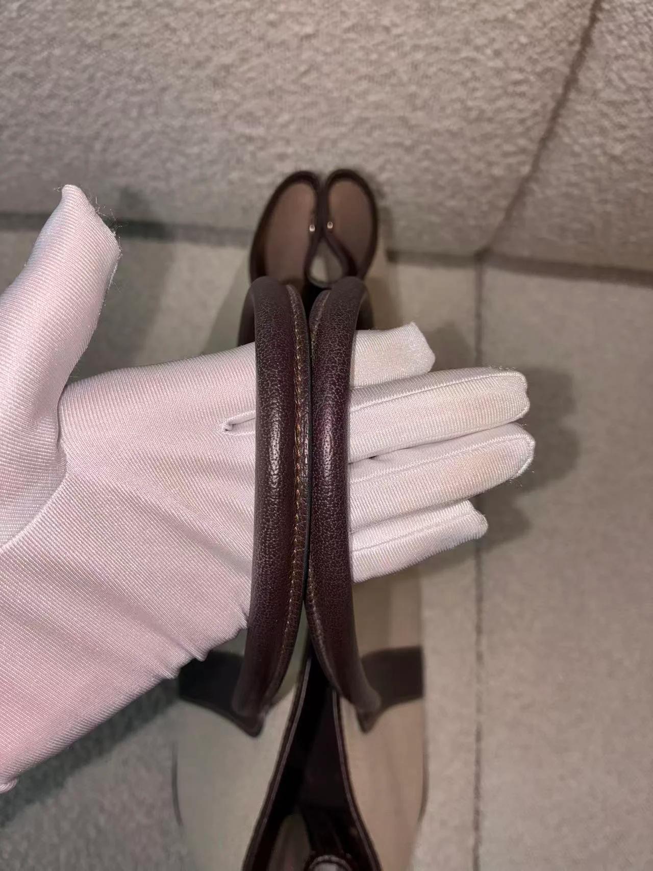 ランク A HERMÈS エルメス ガーデンパーティー PM ベブラン（T3） トワルH ヴァイキング ネゴンダ シルバー金具 □O刻印 (2011) - 17