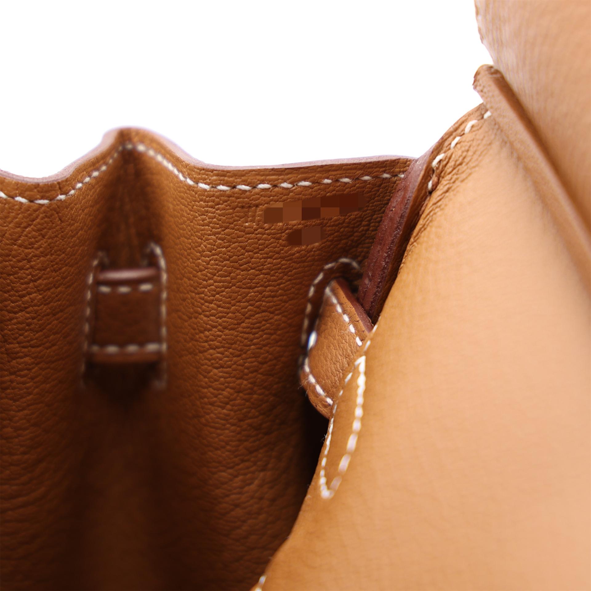 Unused ( Rank NS ) HERMÈS Birkin 25 Gold (37) Togo Palladium hardware W (2024) - 14