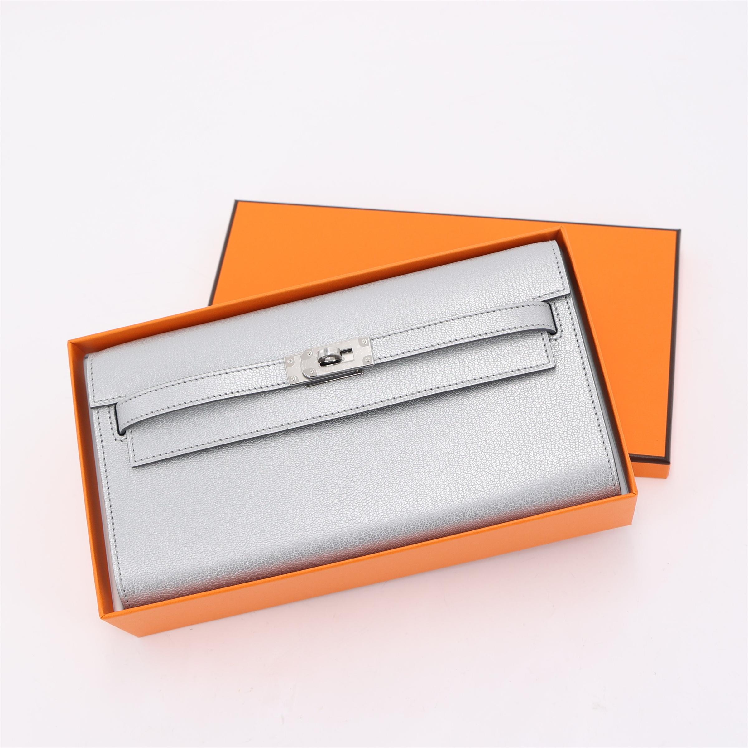 ランク N 新品 HERMÈS エルメス ケリートゥーゴー アルジャン (05) シャムキライトト シェーブル シルバー金具 K刻印 (2025) - 3