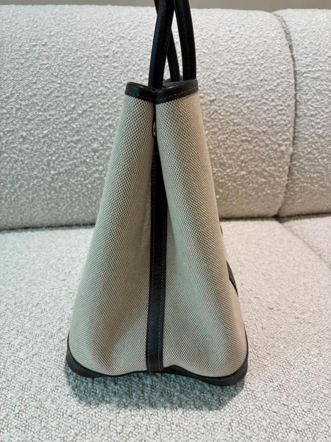 ランク A HERMÈS エルメス ガーデンパーティー PM ベブラン（T3） トワルH ヴァイキング ネゴンダ シルバー金具 □O刻印 (2011) - 12