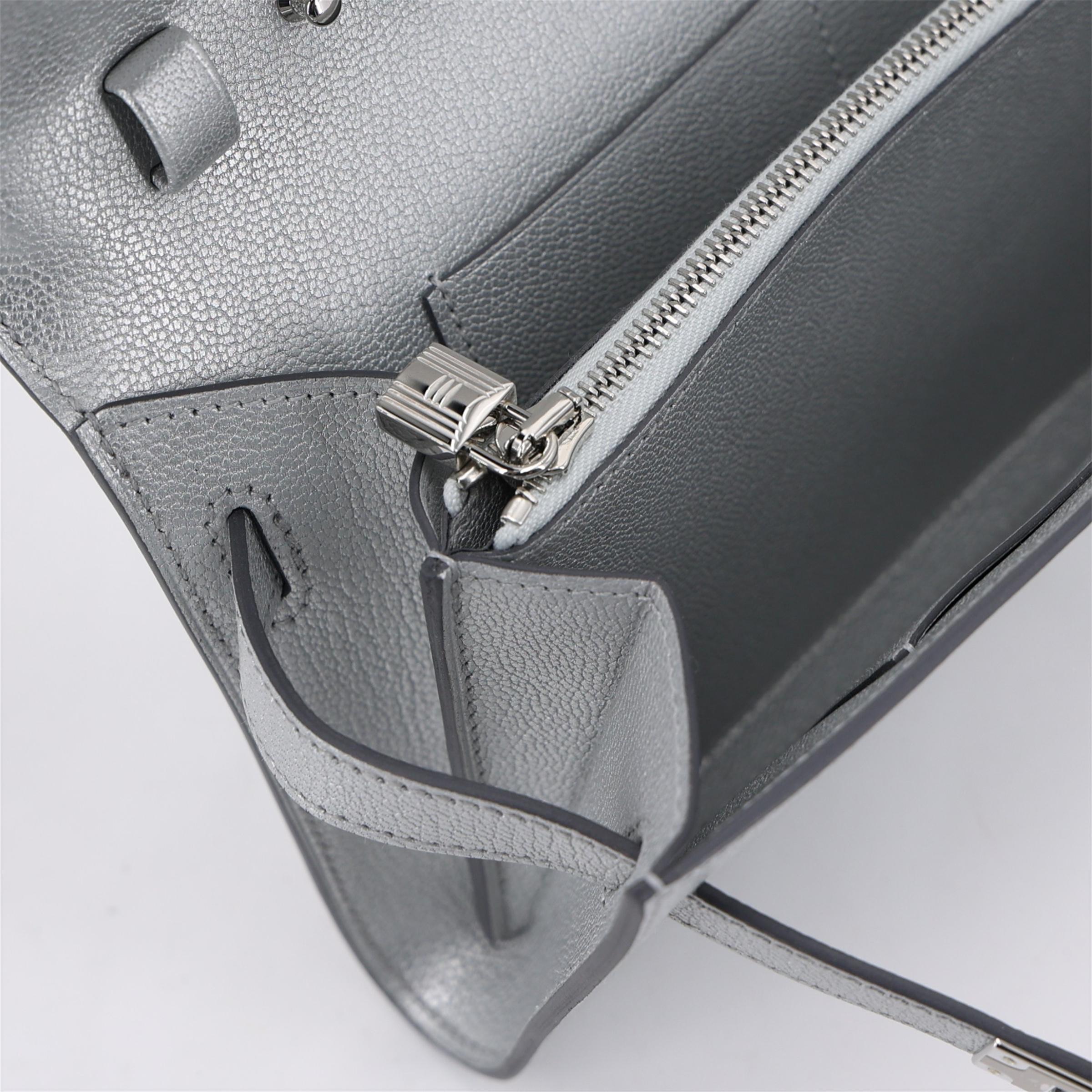 ランク N 新品 HERMÈS エルメス ケリートゥーゴー アルジャン (05) シャムキライトト シェーブル シルバー金具 K刻印 (2025) - 14