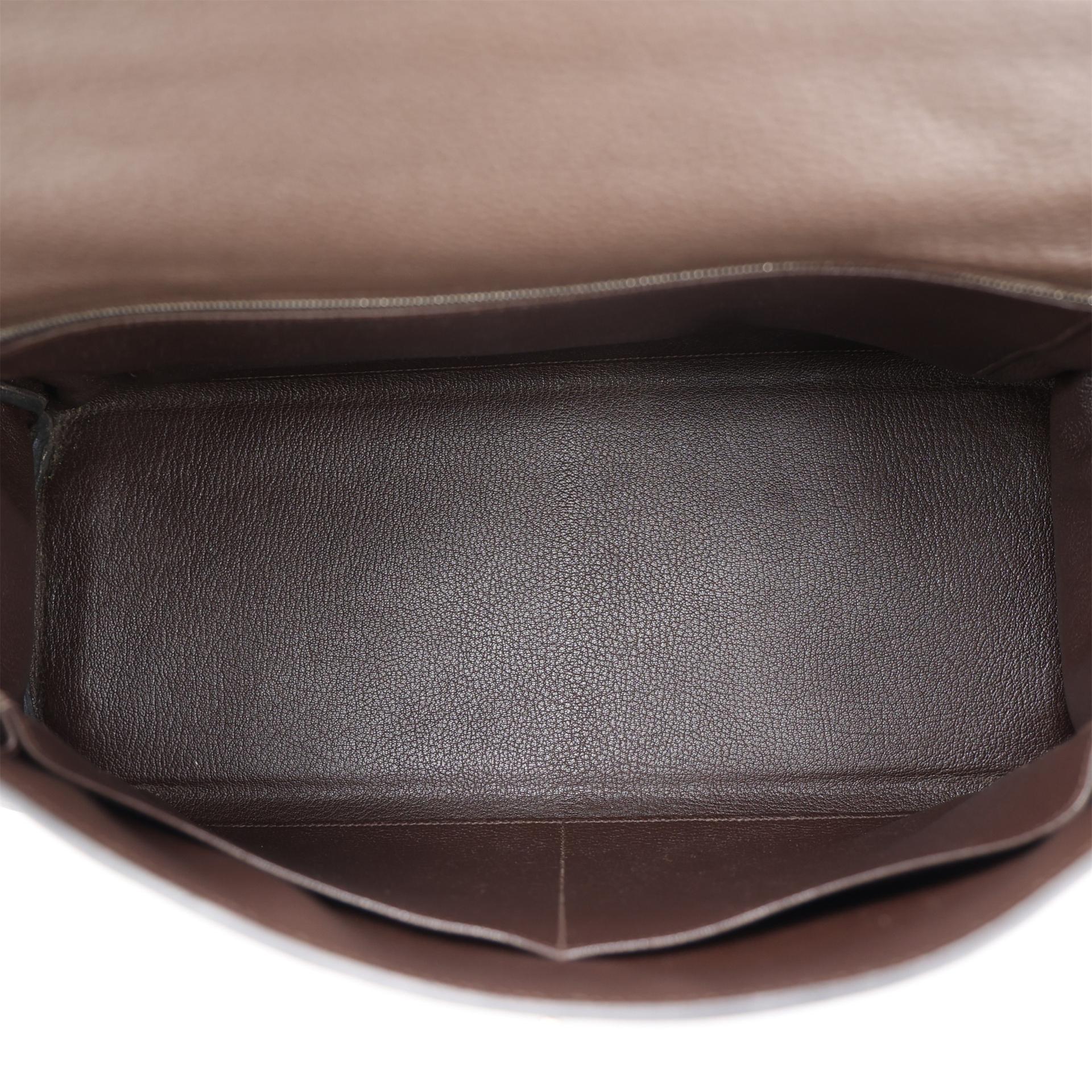 ランク A HERMÈS エルメス ケリー40 カフェ (4A) トリヨン シルバー金具 □N刻印 (2010) - 16