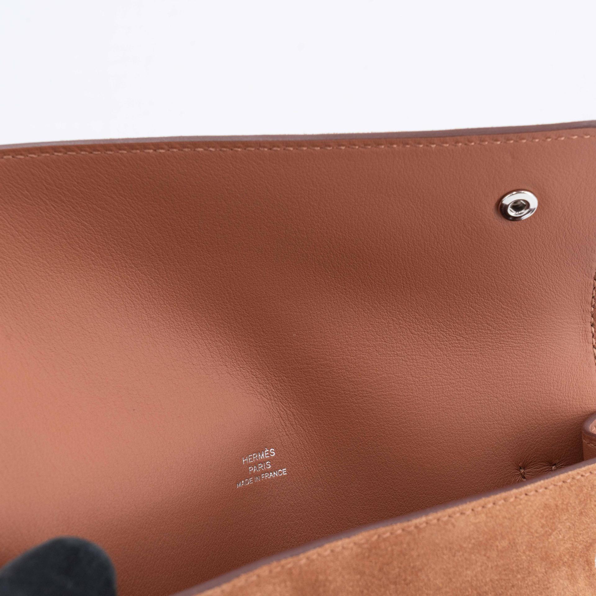 Brand New ( Rank N ) HERMÈS Hermesnap Wallet Gold (37) Veau Grizzly Swift Palladium hardware W (2024) - 17