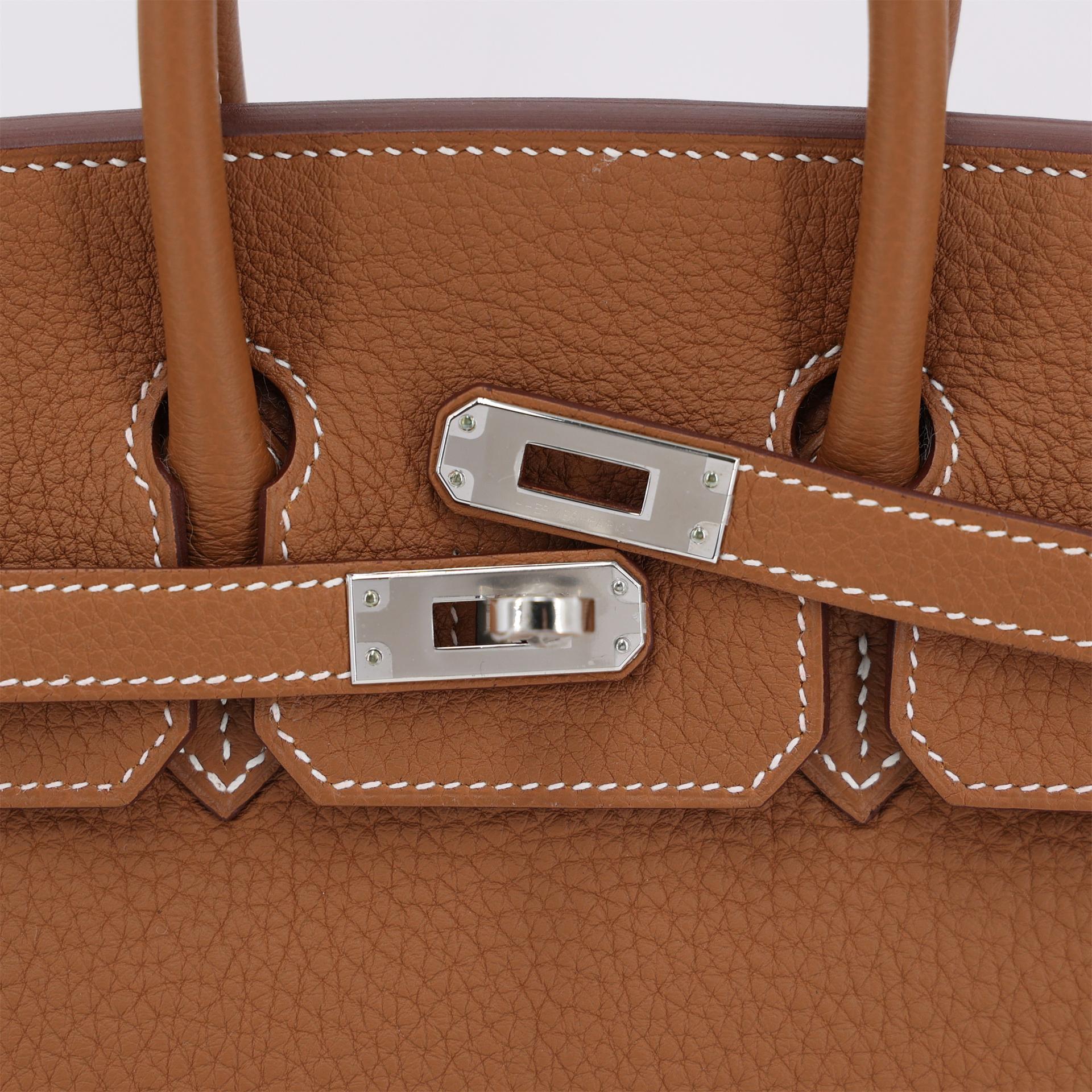 Unused ( Rank NS ) HERMÈS Birkin 25 Gold (37) Togo Palladium hardware W (2024) - 8
