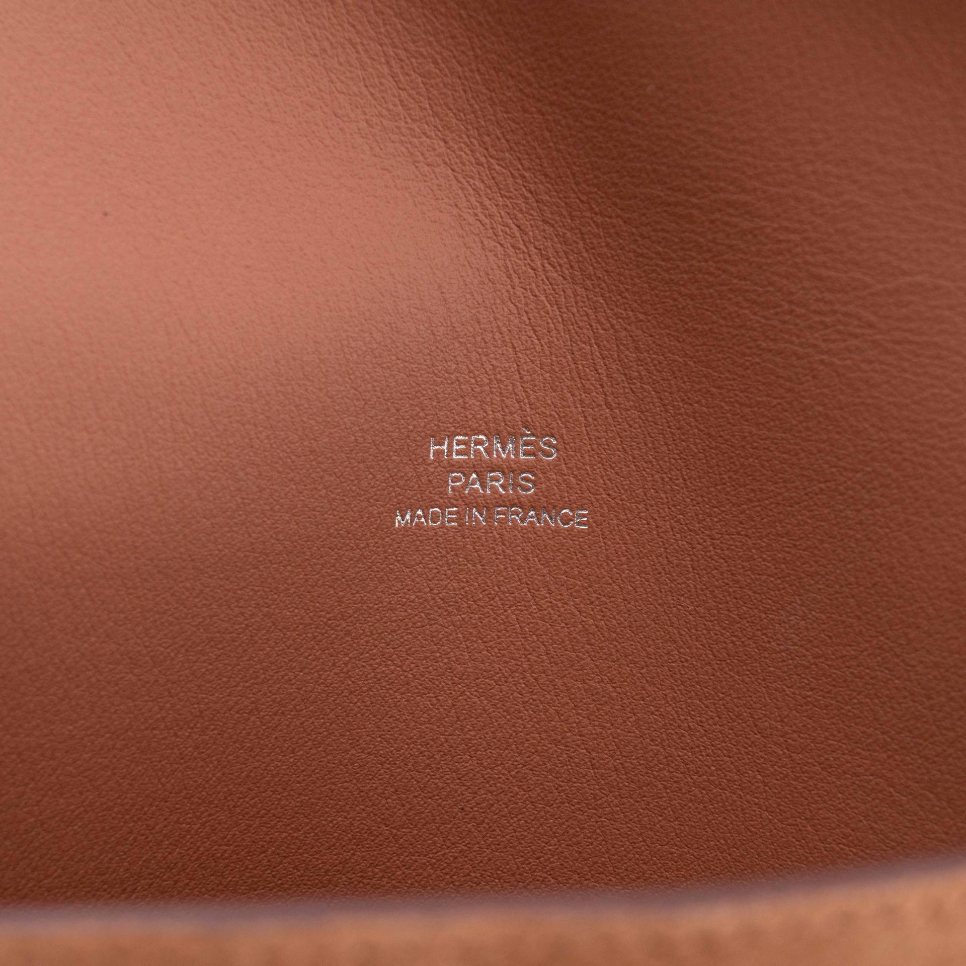 Brand New ( Rank N ) HERMÈS Hermesnap Wallet Gold (37) Veau Grizzly Swift Palladium hardware W (2024) - 14
