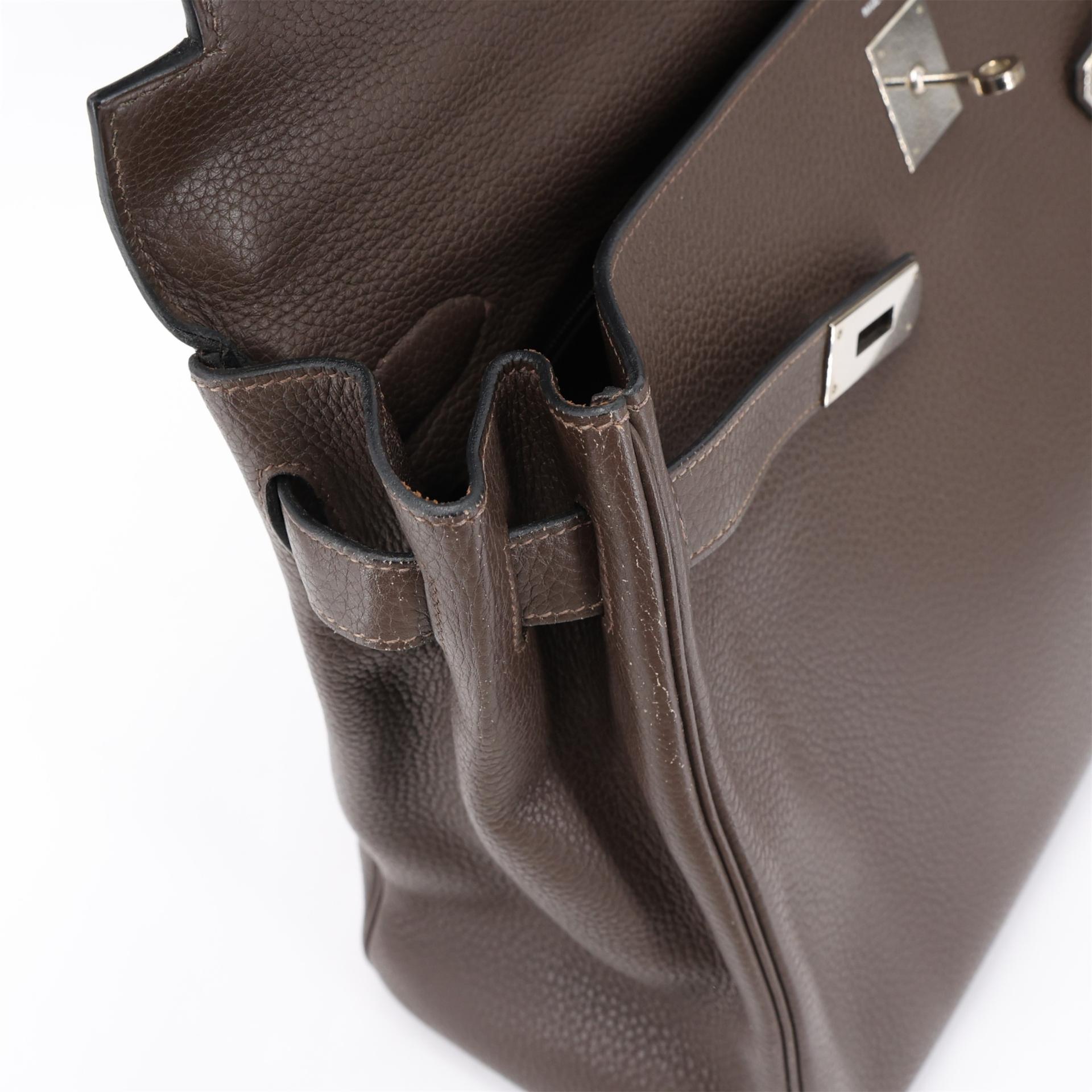 ランク A HERMÈS エルメス ケリー40 カフェ (4A) トリヨン シルバー金具 □N刻印 (2010) - 18
