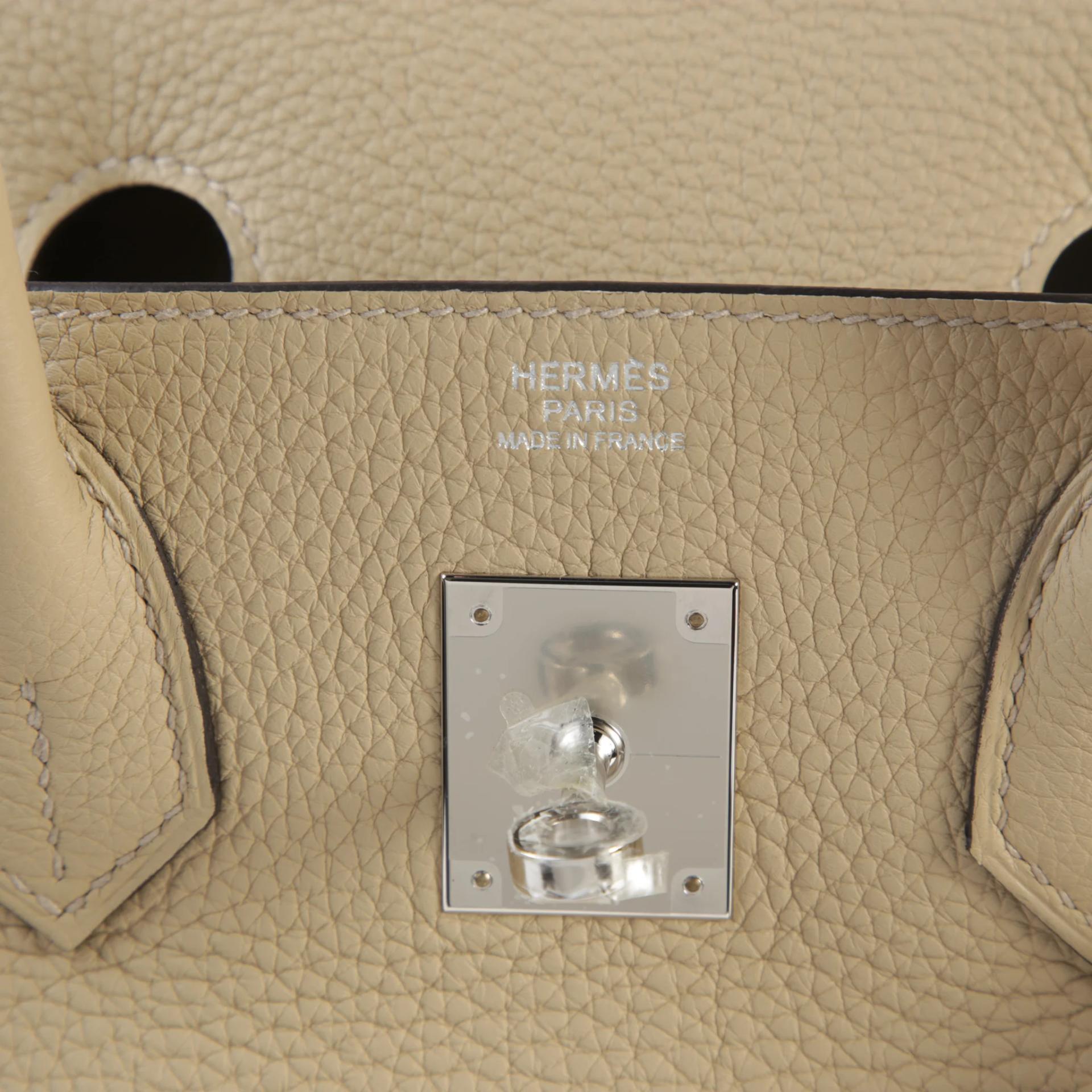 Brand New ( Rank N ) HERMÈS Birkin 30 Trench (S2) Clemence Palladium hardware K (2025) - 9