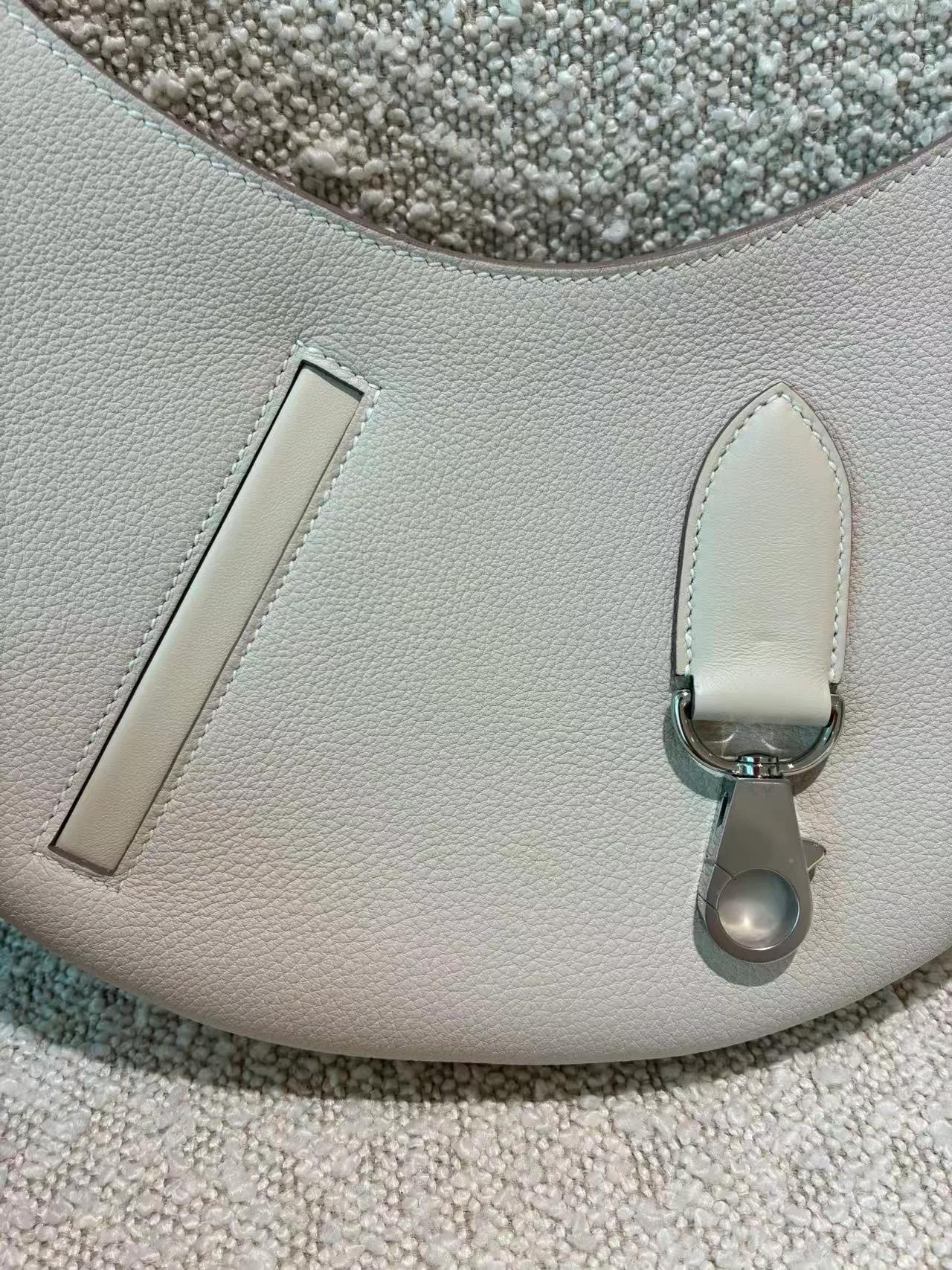 Brand New ( Rank N ) HERMÈS P'tit Arcon Shoulder bag Craie (10) Togo Swift Palladium hardware K (2025) - 9