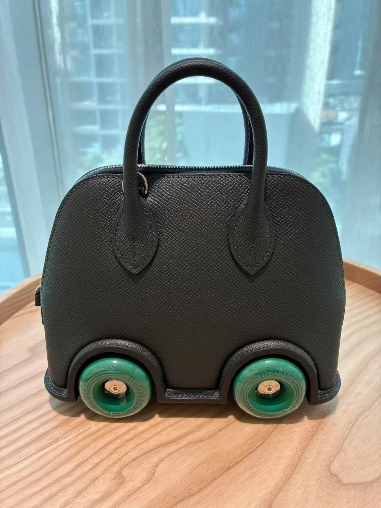 Brand New ( Rank N ) HERMÈS Limited Edition Bolide On Wheels Vert Vertigo (U4) Vert Mangrove (Q0) Epsom Palladium hardware K (2025) - 3
