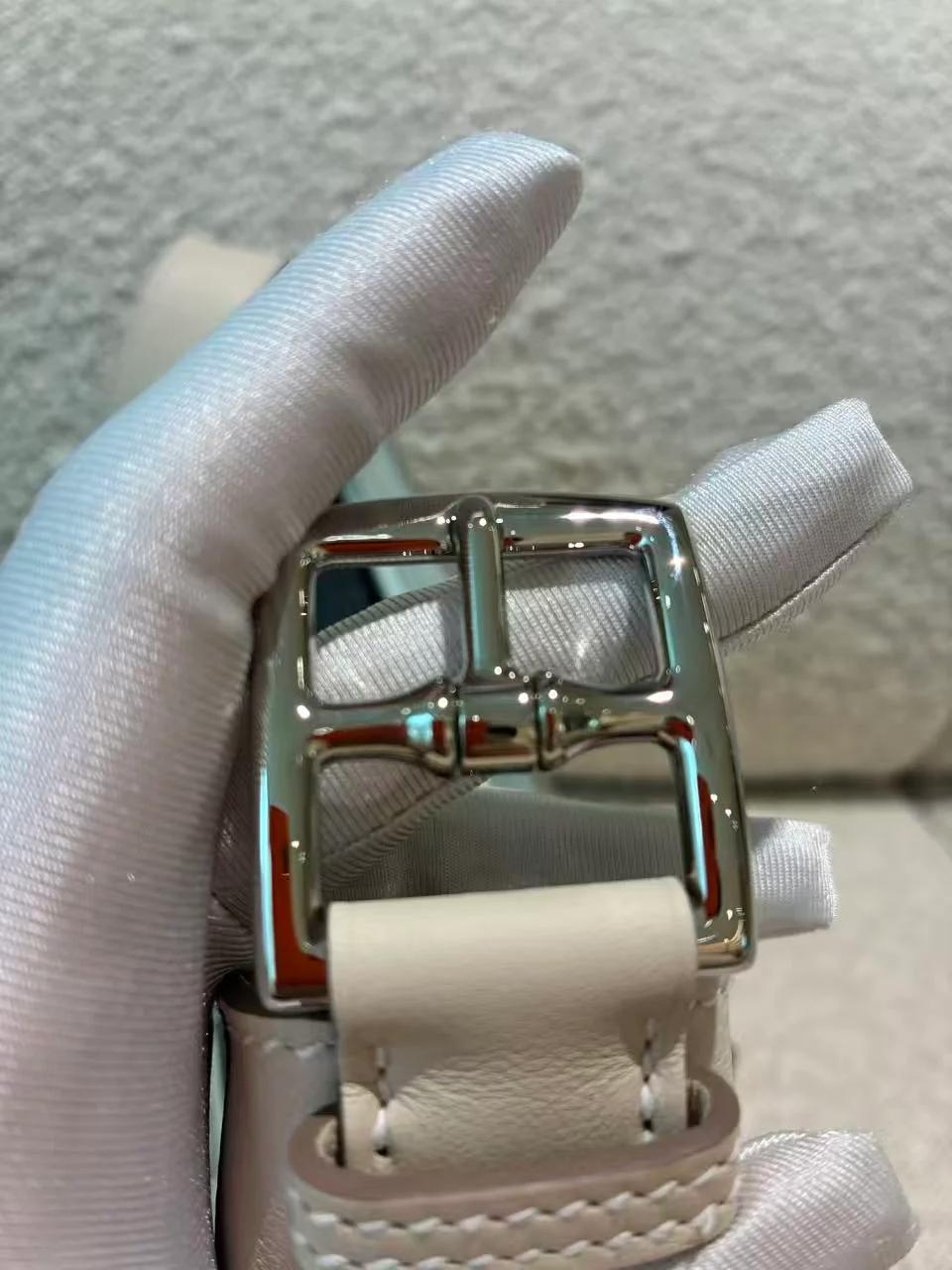 Brand New ( Rank N ) HERMÈS P'tit Arcon Shoulder bag Craie (10) Togo Swift Palladium hardware K (2025) - 13