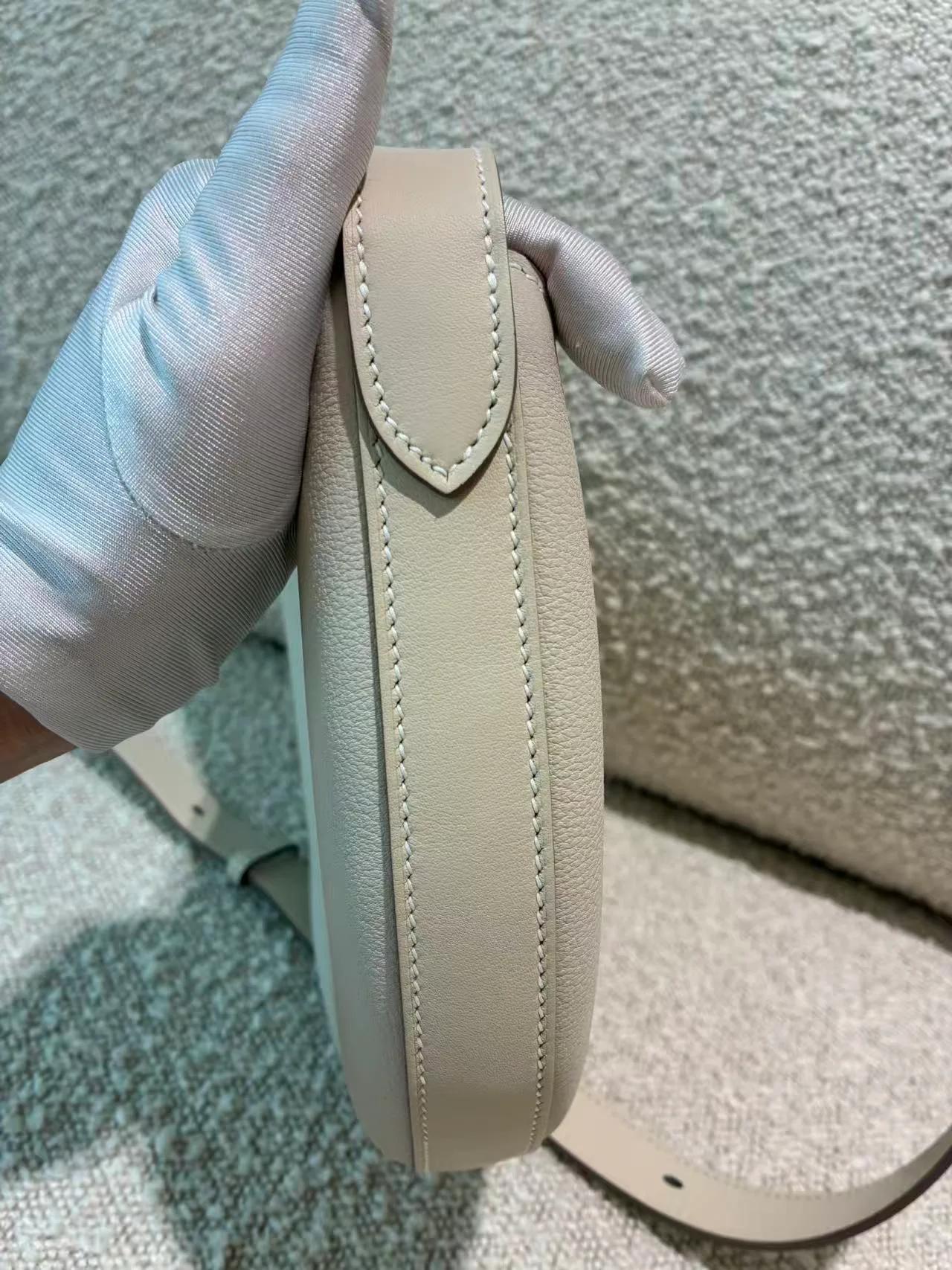 Brand New ( Rank N ) HERMÈS P'tit Arcon Shoulder bag Craie (10) Togo Swift Palladium hardware K (2025) - 10