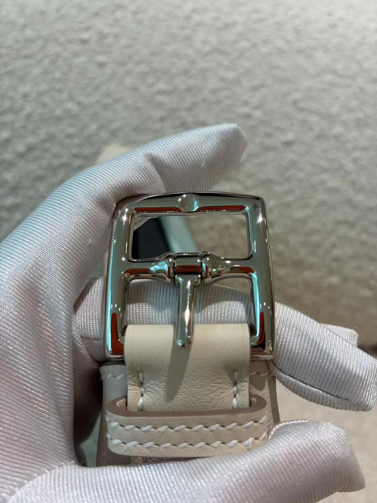 Brand New ( Rank N ) HERMÈS P'tit Arcon Shoulder bag Craie (10) Togo Swift Palladium hardware K (2025) - 12