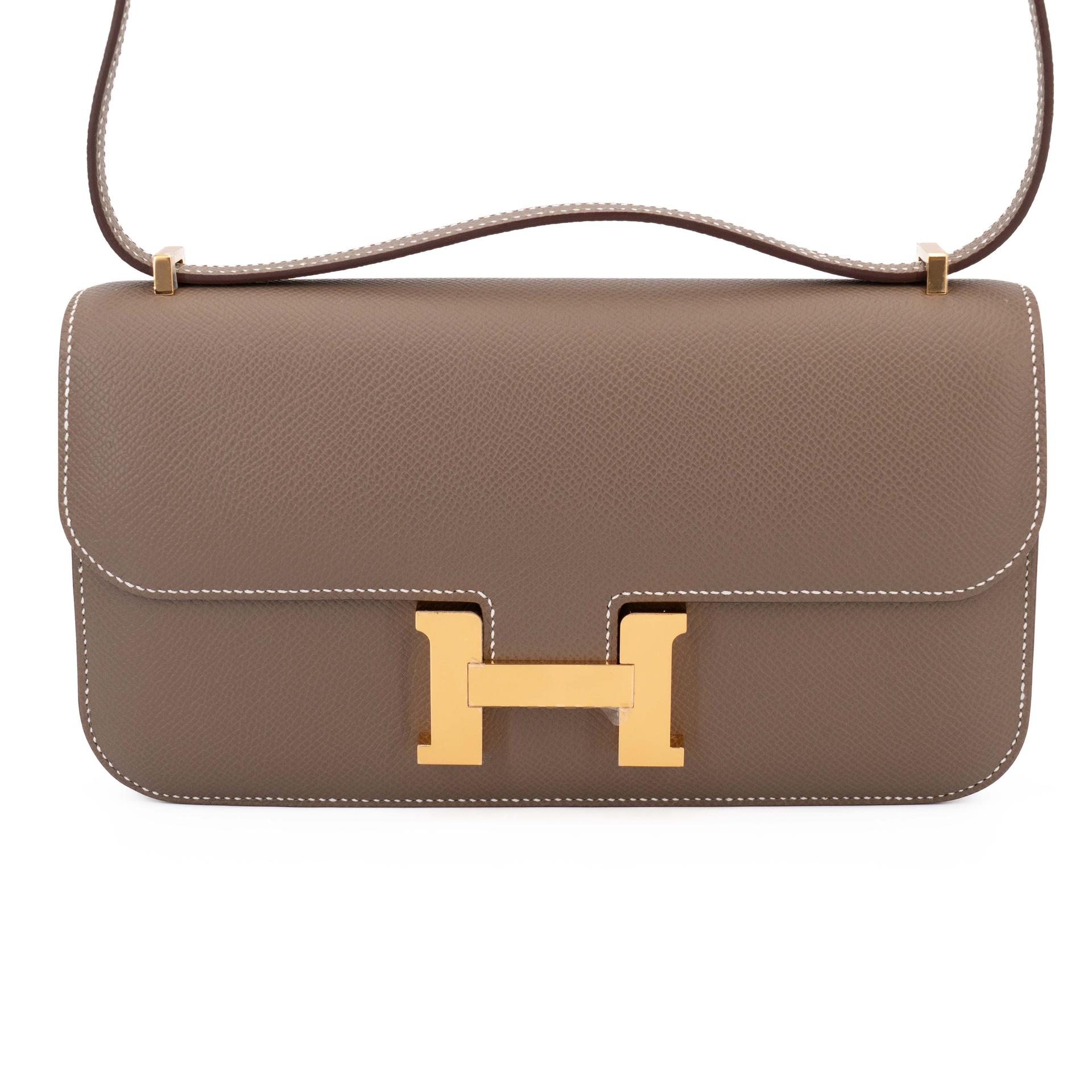 Brand New ( Rank N ) HERMÈS Constance Elan Etoupe (18) Epsom Gold hardware K (2025) - 1