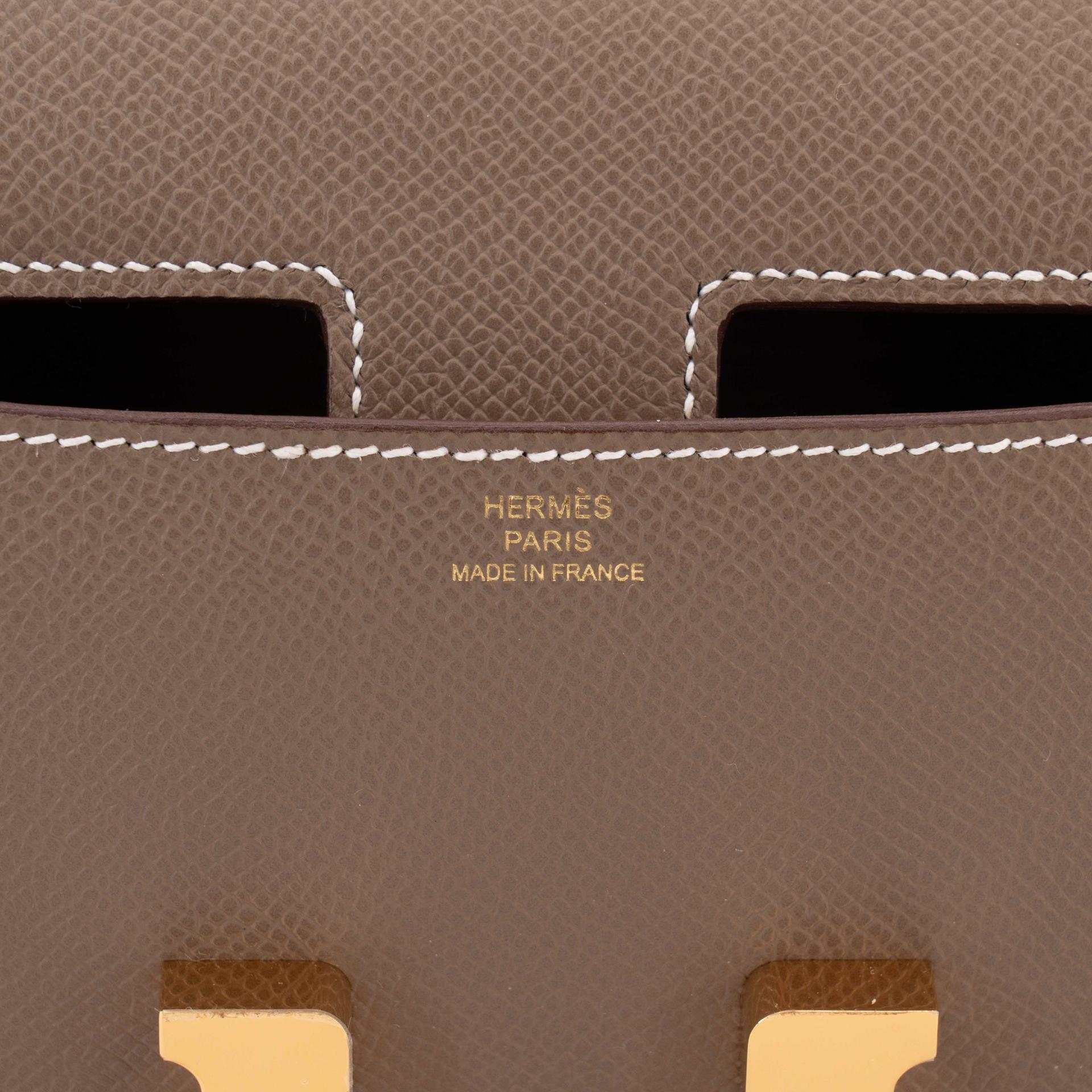 Brand New ( Rank N ) HERMÈS Constance Elan Etoupe (18) Epsom Gold hardware K (2025) - 10