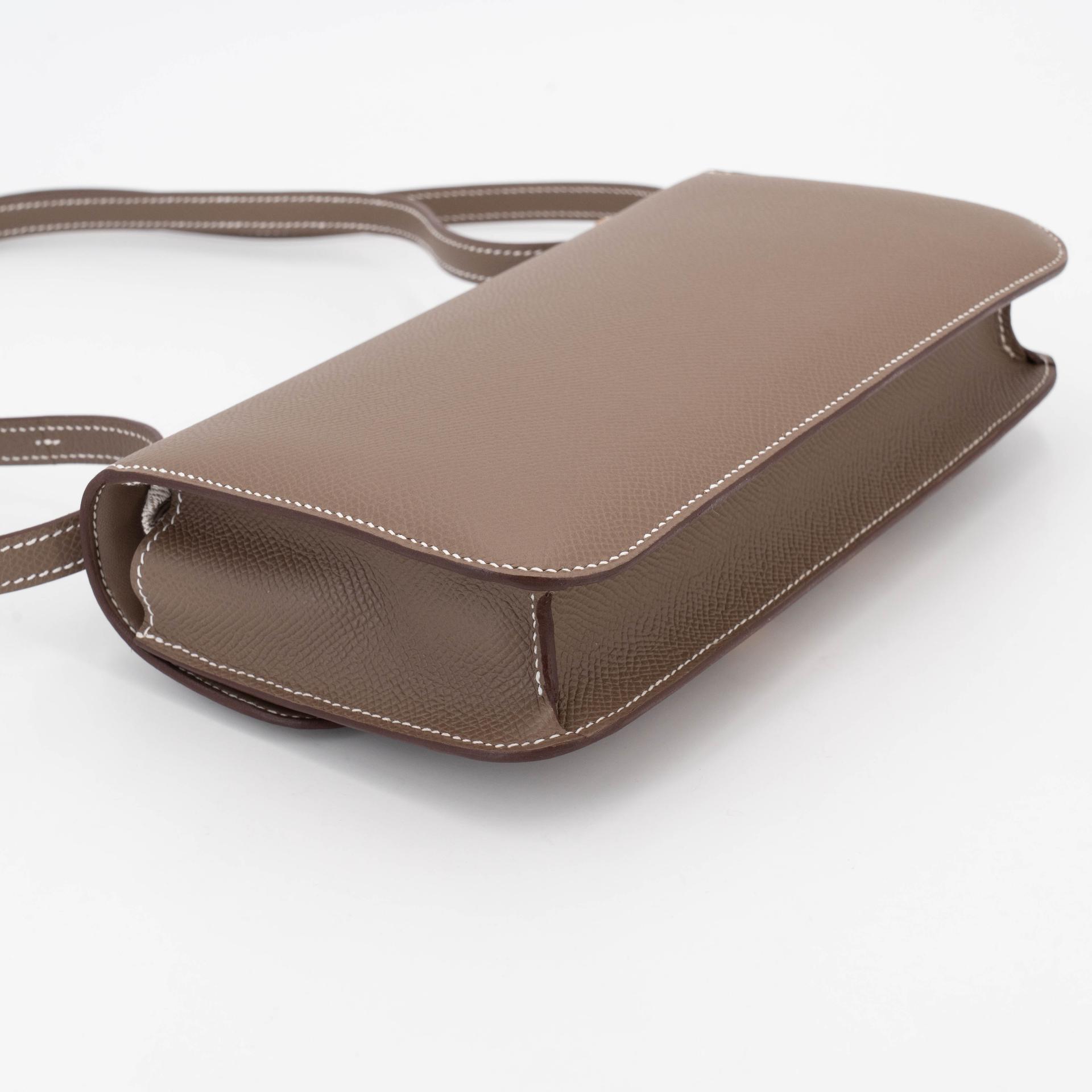 Brand New ( Rank N ) HERMÈS Constance Elan Etoupe (18) Epsom Gold hardware K (2025) - 8