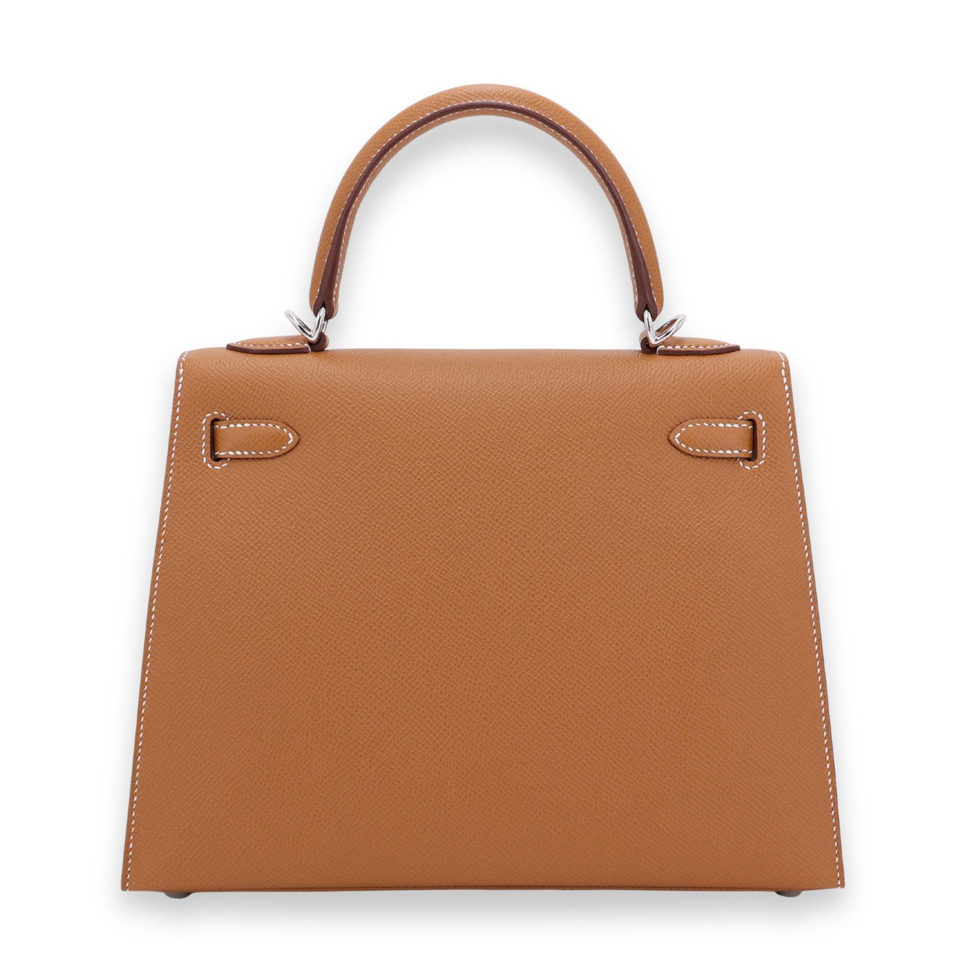 Brand New ( Rank N ) HERMÈS Kelly 25 Gold (37) Epsom Palladium hardware K (2025) - 2