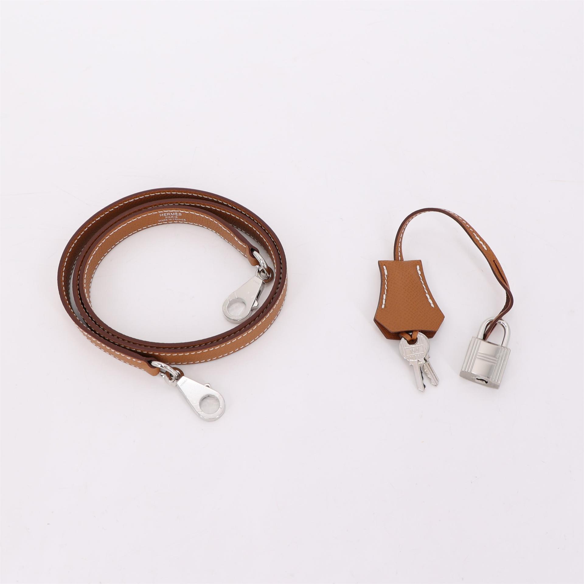 Brand New ( Rank N ) HERMÈS Kelly 25 Gold (37) Epsom Palladium hardware K (2025) - 14