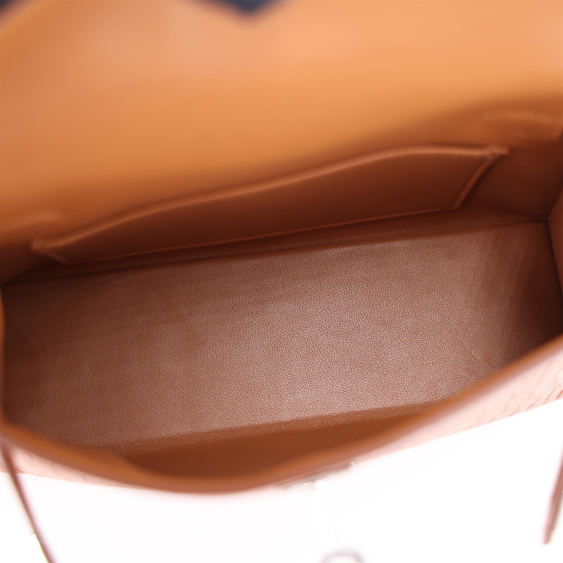 ランク NS 未使用品 HERMÈS エルメス ミニケリー2 ゴールド (37) クロコダイル アリゲーター マット シルバー金具 W刻印 (2024) - 11