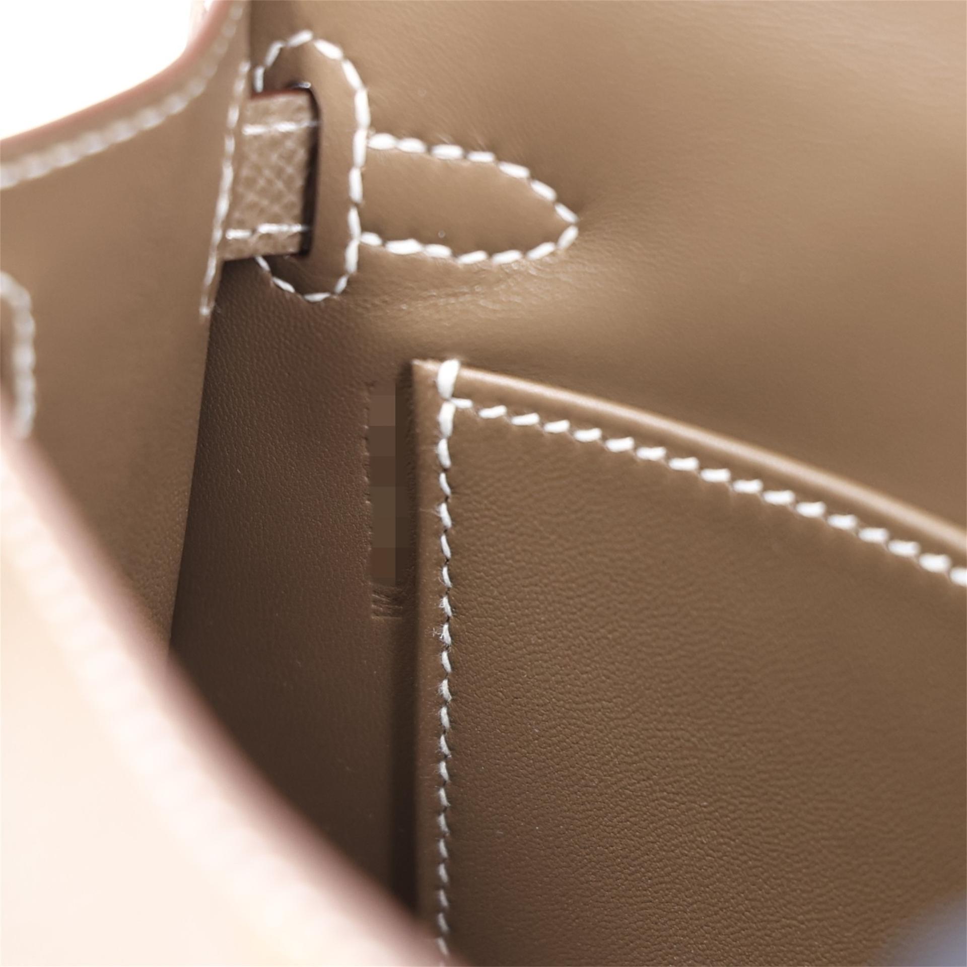 Unused ( Rank NS ) HERMÈS Mini Kelly II Etoupe (18) Epsom Gold hardware W (2024) - 14
