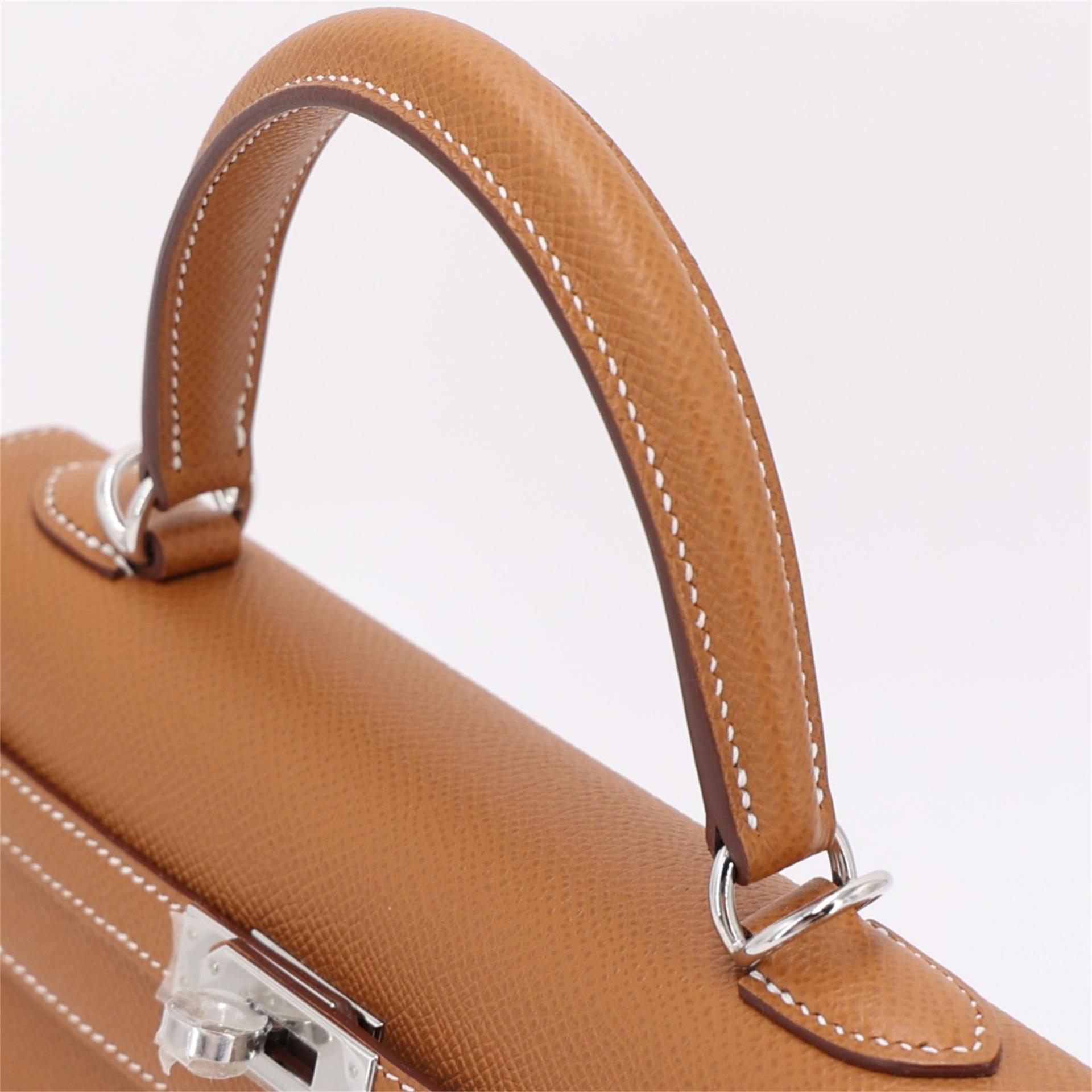 Brand New ( Rank N ) HERMÈS Kelly 25 Gold (37) Epsom Palladium hardware K (2025) - 3