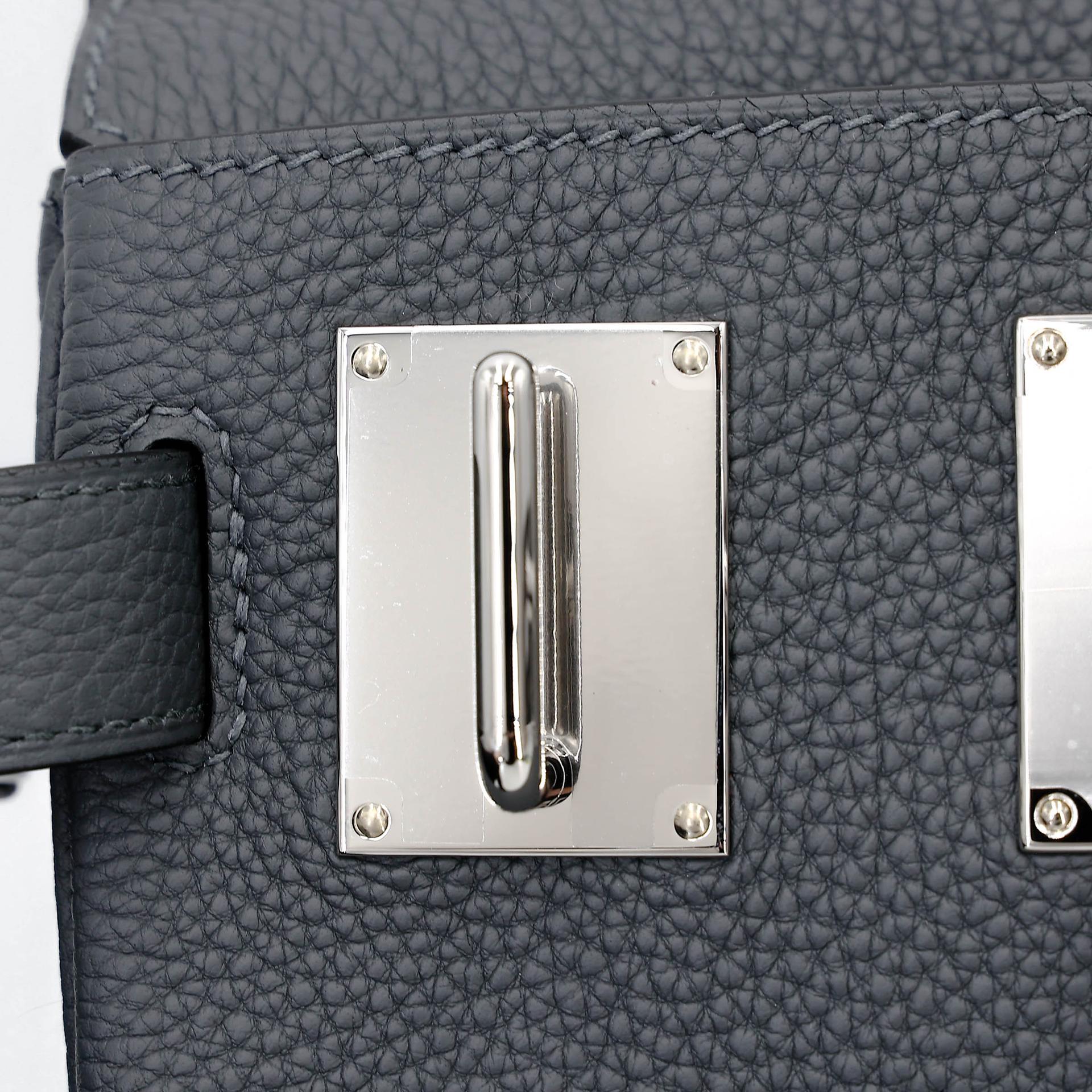Brand New ( Rank N ) HERMÈS Hac a Dos PM Gris misty (H0) Togo Palladium hardware G (2026) - 11