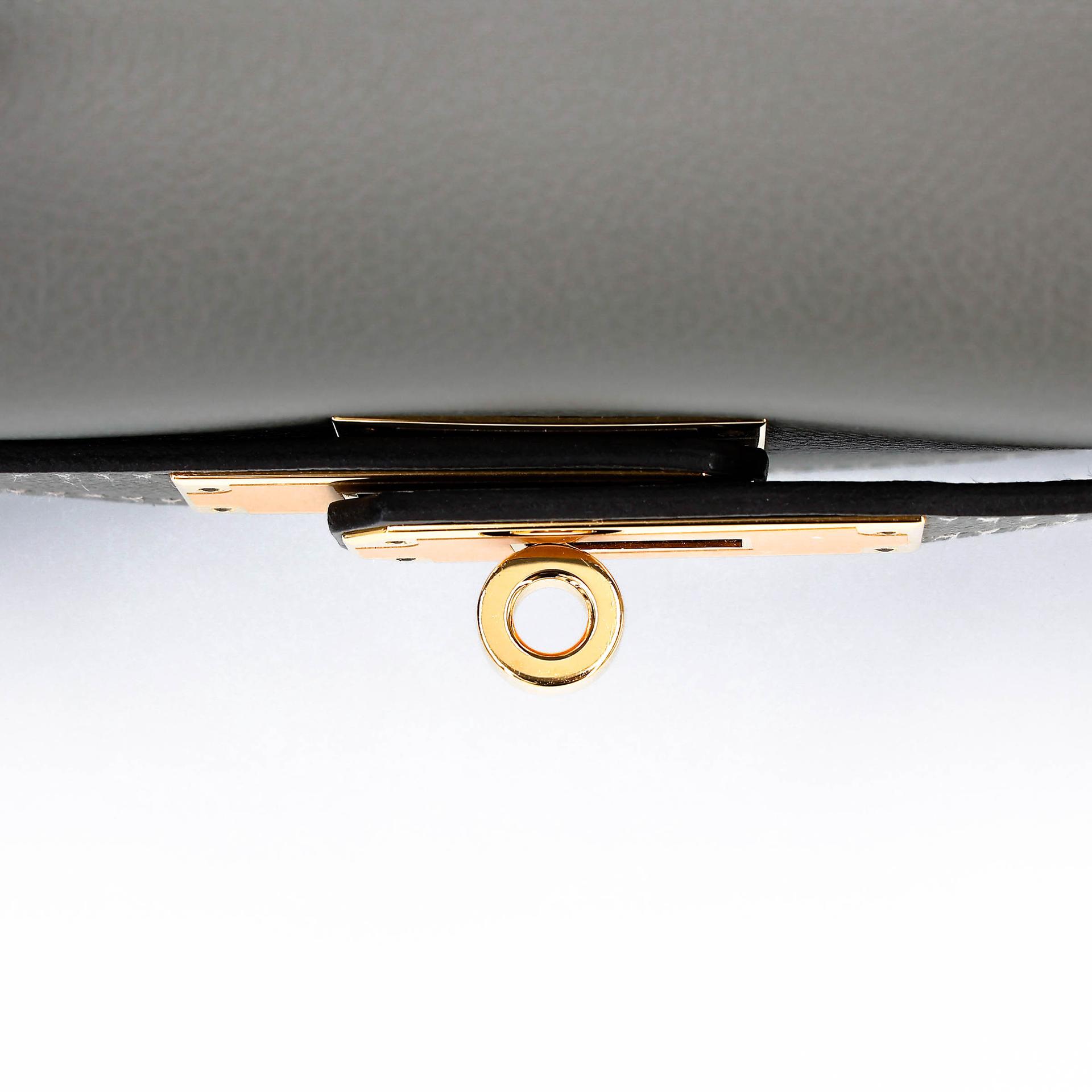Unused ( Rank NS ) HERMÈS Kelly 28 Gris Meyer (0L) Evercalf Gold hardware U (2022) - 9