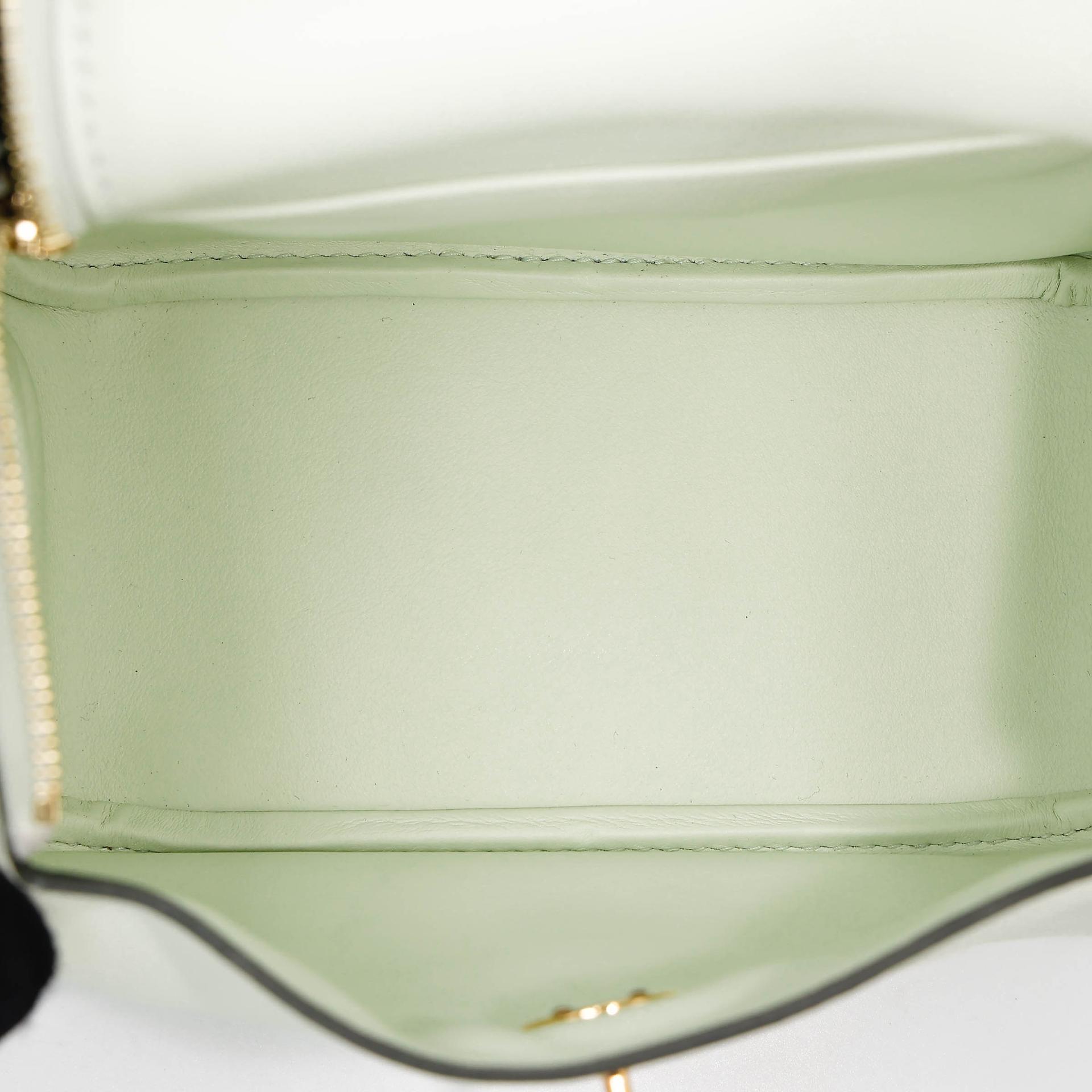 Excellent ( Rank SA ) HERMÈS Mini Lindy Touch Vert Fizz (0S) Vert d’Eau (6U) Swift Matte Alligator Gold hardware B (2023) - 18