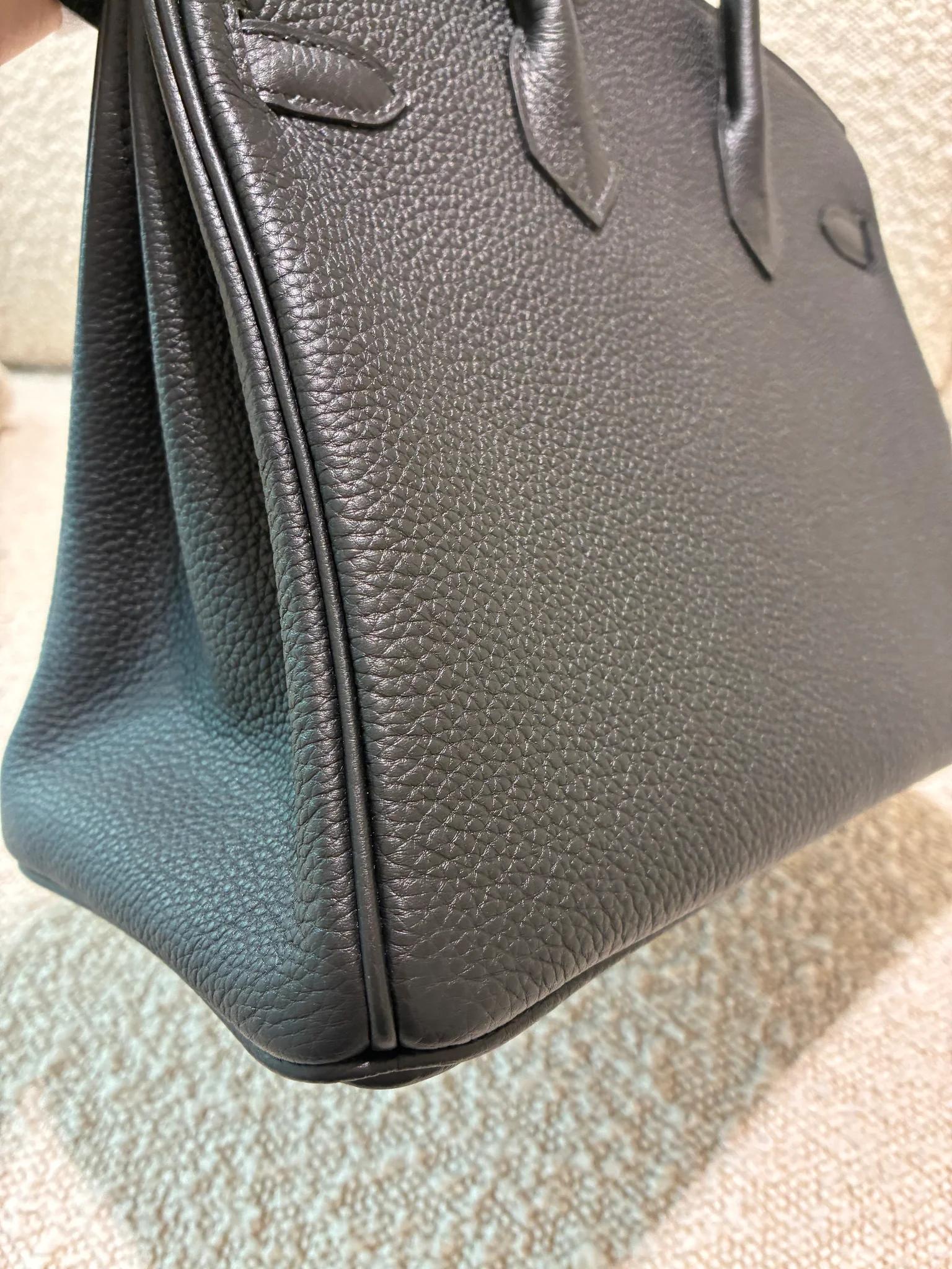 ランク N 新品 HERMÈS エルメス バーキン25 ブラック (89) トゴ シルバー金具 K刻印 (2025) - 13