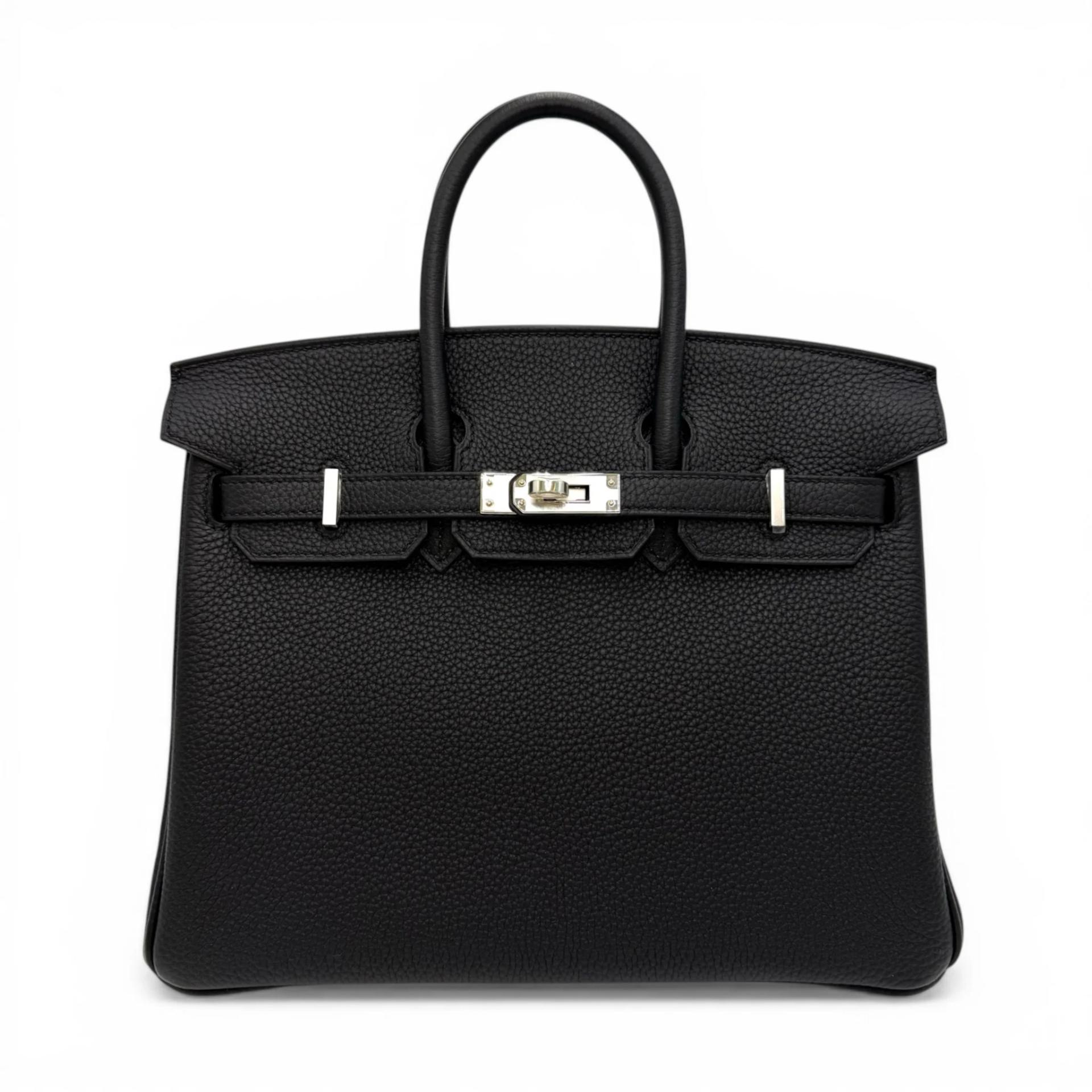 ランク N 新品 HERMÈS エルメス バーキン25 ブラック (89) トゴ シルバー金具 K刻印 (2025) - 1