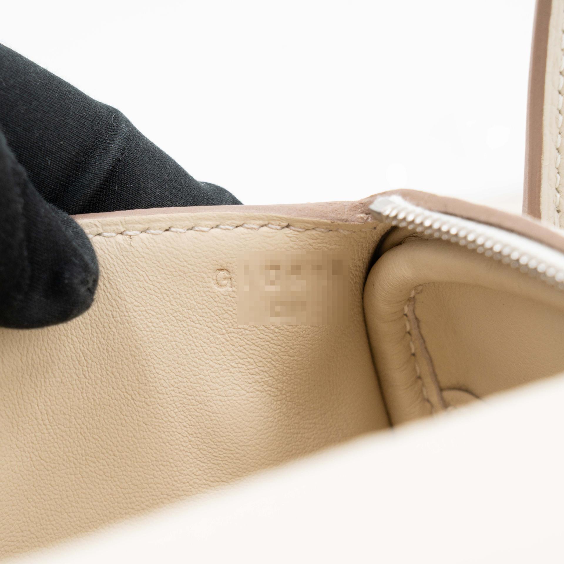 Brand New ( Rank N ) HERMÈS Mini Lindy II Craie (10) Clemence Palladium hardware G (2026) - 10