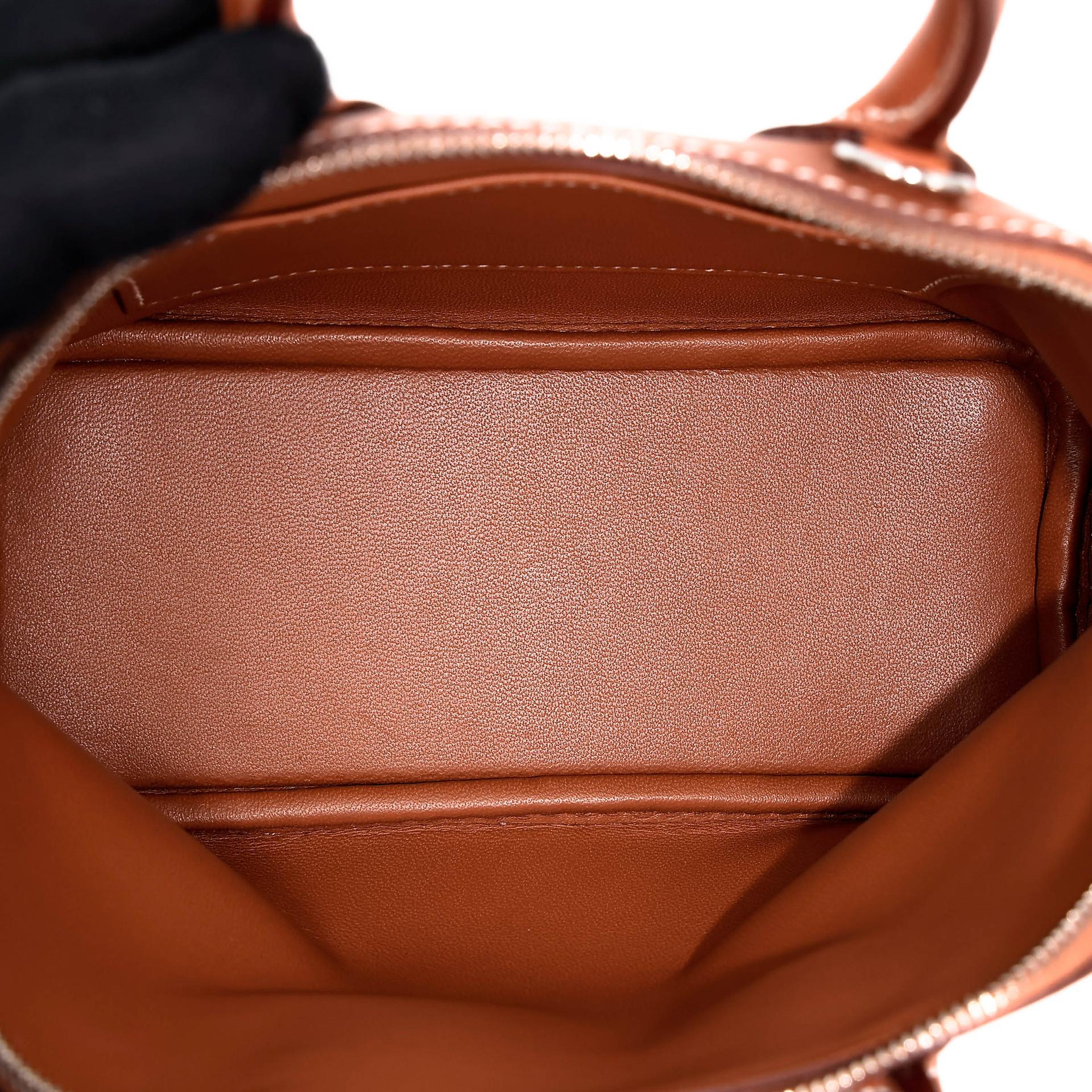 SA超美品 HERMÈS 愛馬仕 Mini Bolide 1923 37 金棕色 Gold Evercolor皮 銀扣 Y刻 2020年 - 18