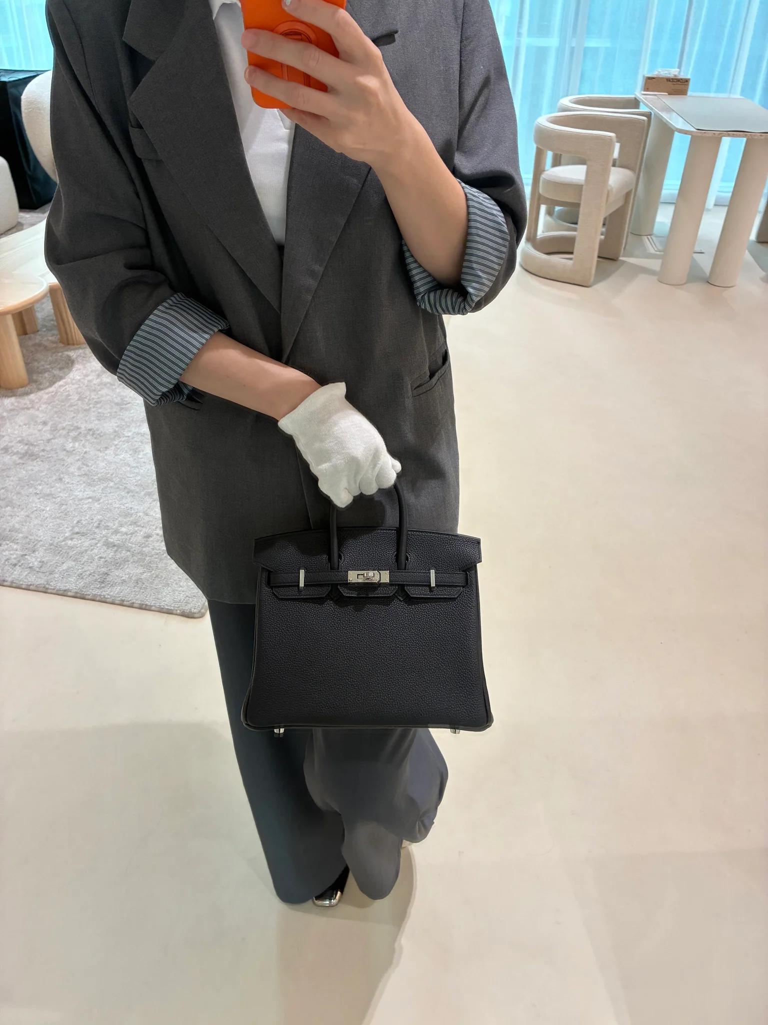 ランク N 新品 HERMÈS エルメス バーキン25 ブラック (89) トゴ シルバー金具 K刻印 (2025) - 3