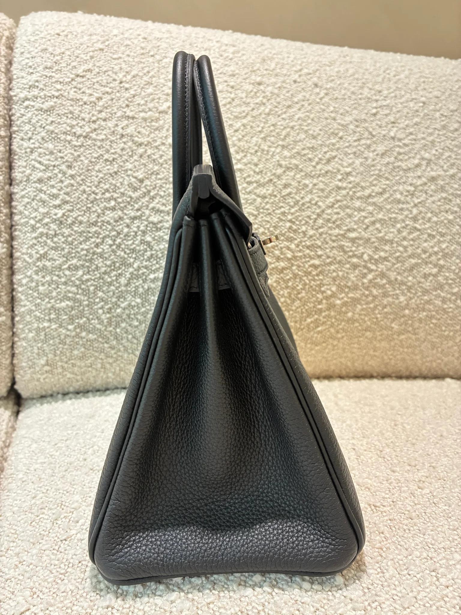 ランク N 新品 HERMÈS エルメス バーキン25 ブラック (89) トゴ シルバー金具 K刻印 (2025) - 7