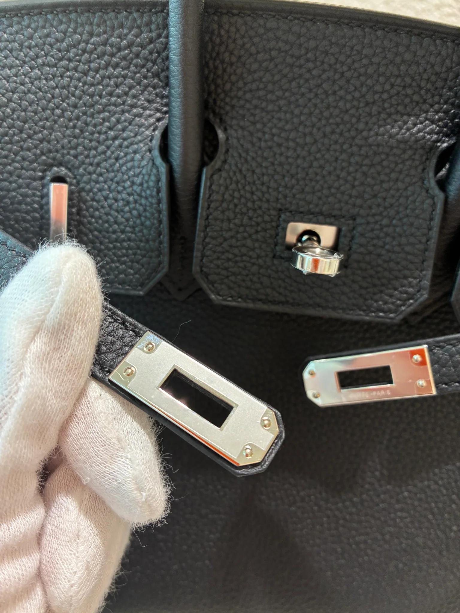 ランク N 新品 HERMÈS エルメス バーキン25 ブラック (89) トゴ シルバー金具 K刻印 (2025) - 15