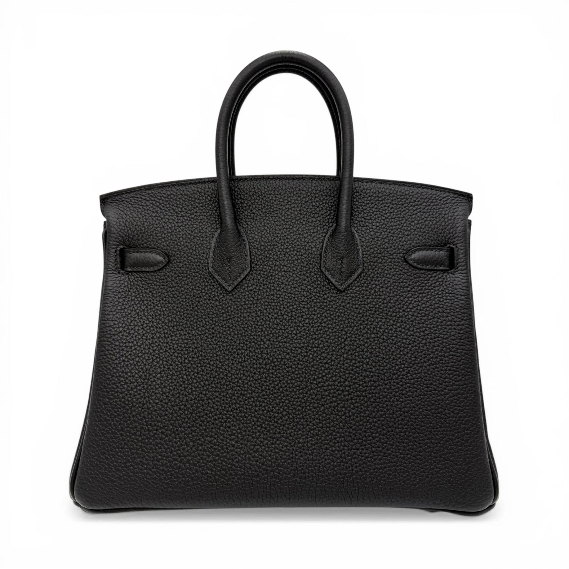 ランク N 新品 HERMÈS エルメス バーキン25 ブラック (89) トゴ シルバー金具 K刻印 (2025) - 2