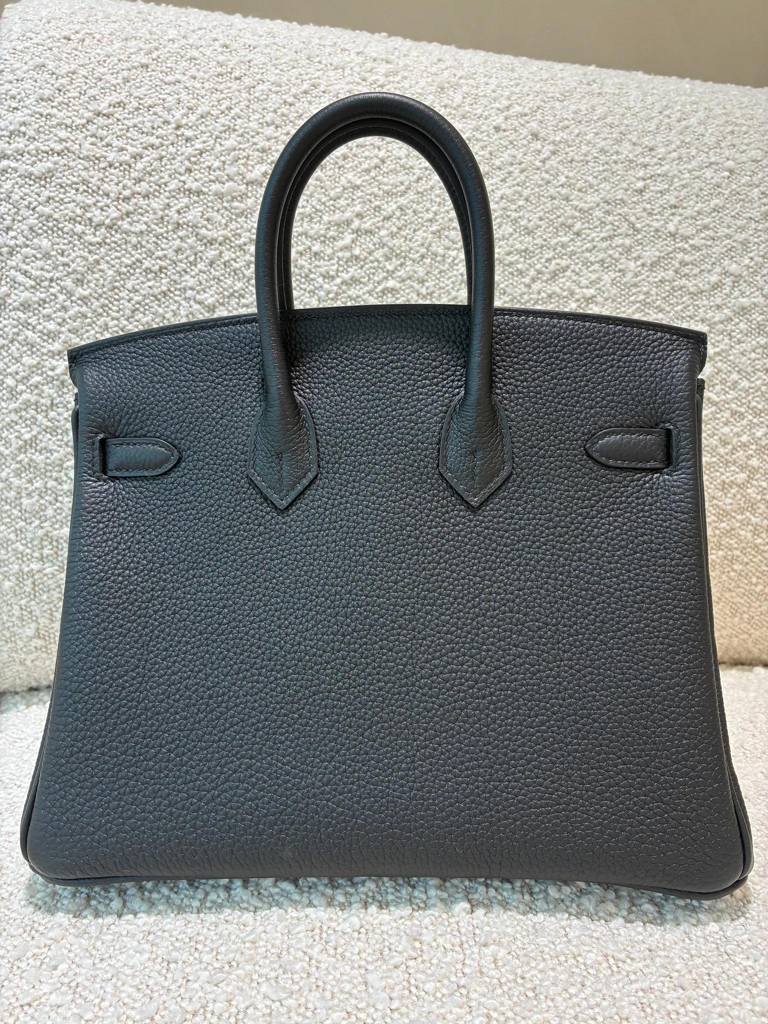 ランク N 新品 HERMÈS エルメス バーキン25 ブラック (89) トゴ シルバー金具 K刻印 (2025) - 5