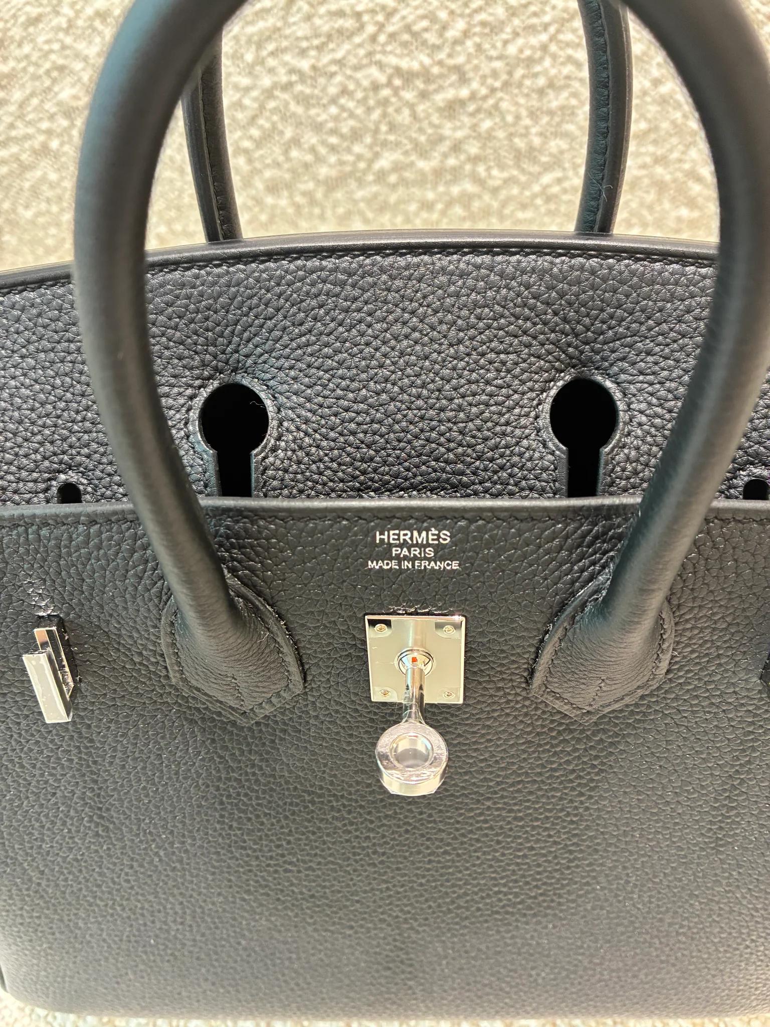 ランク N 新品 HERMÈS エルメス バーキン25 ブラック (89) トゴ シルバー金具 K刻印 (2025) - 19