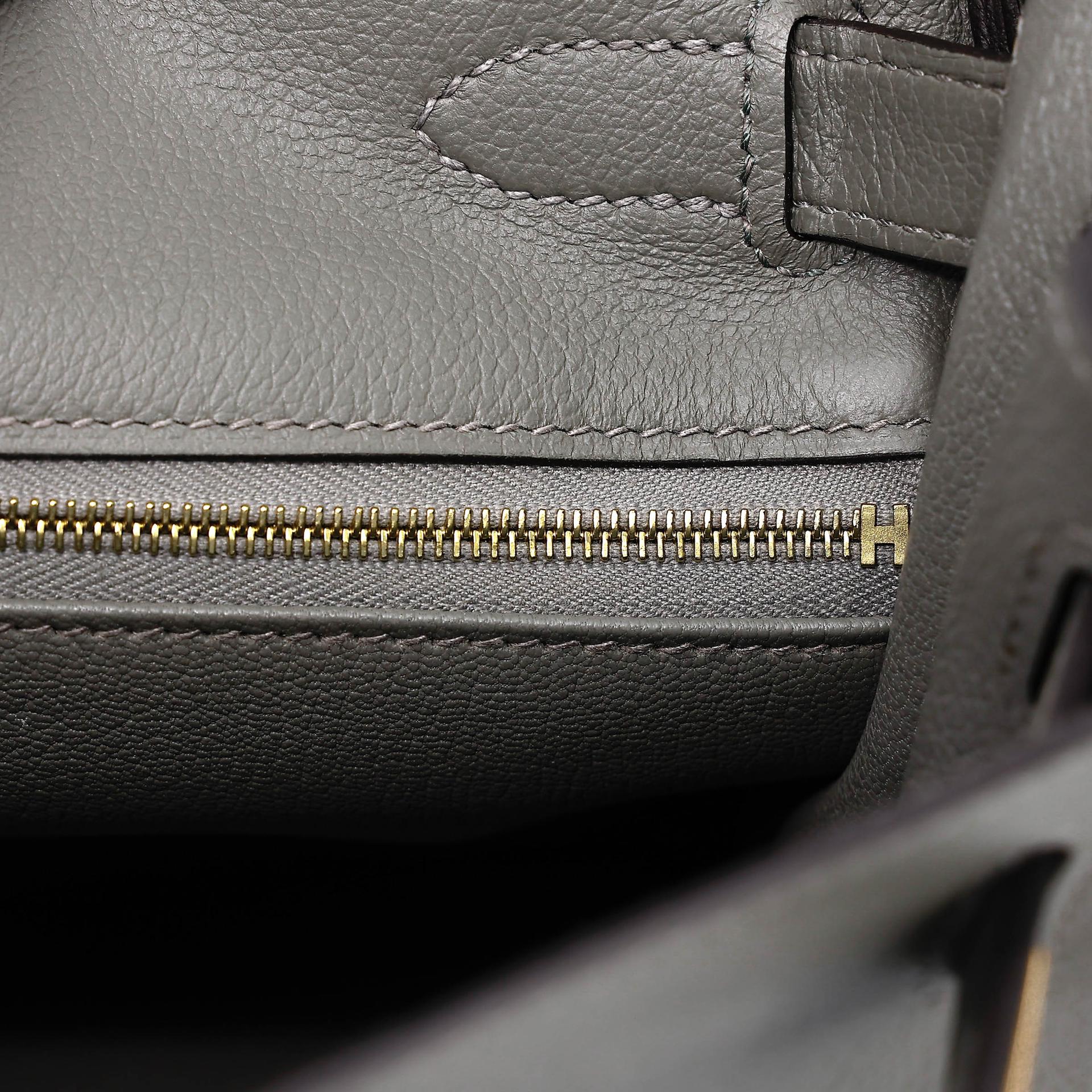 Unused ( Rank NS ) HERMÈS Kelly 28 Gris Meyer (0L) Evercalf Gold hardware U (2022) - 14