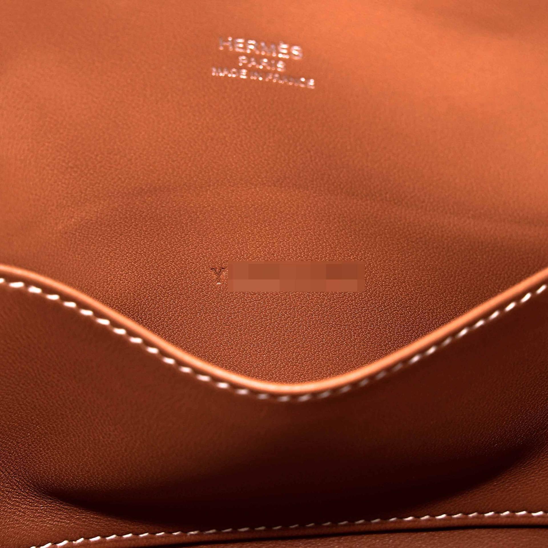 SA超美品 HERMÈS 愛馬仕 Mini Bolide 1923 37 金棕色 Gold Evercolor皮 銀扣 Y刻 2020年 - 17