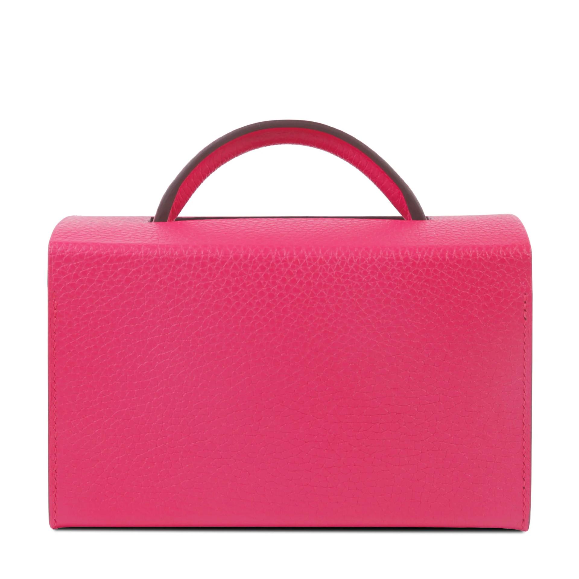 Unused ( Rank NS ) HERMÈS Boxbag Petit h Minaudiere Rose Extreme (I6) Chai (0M) Clemence Shiny Alligator Palladium hardware - 2