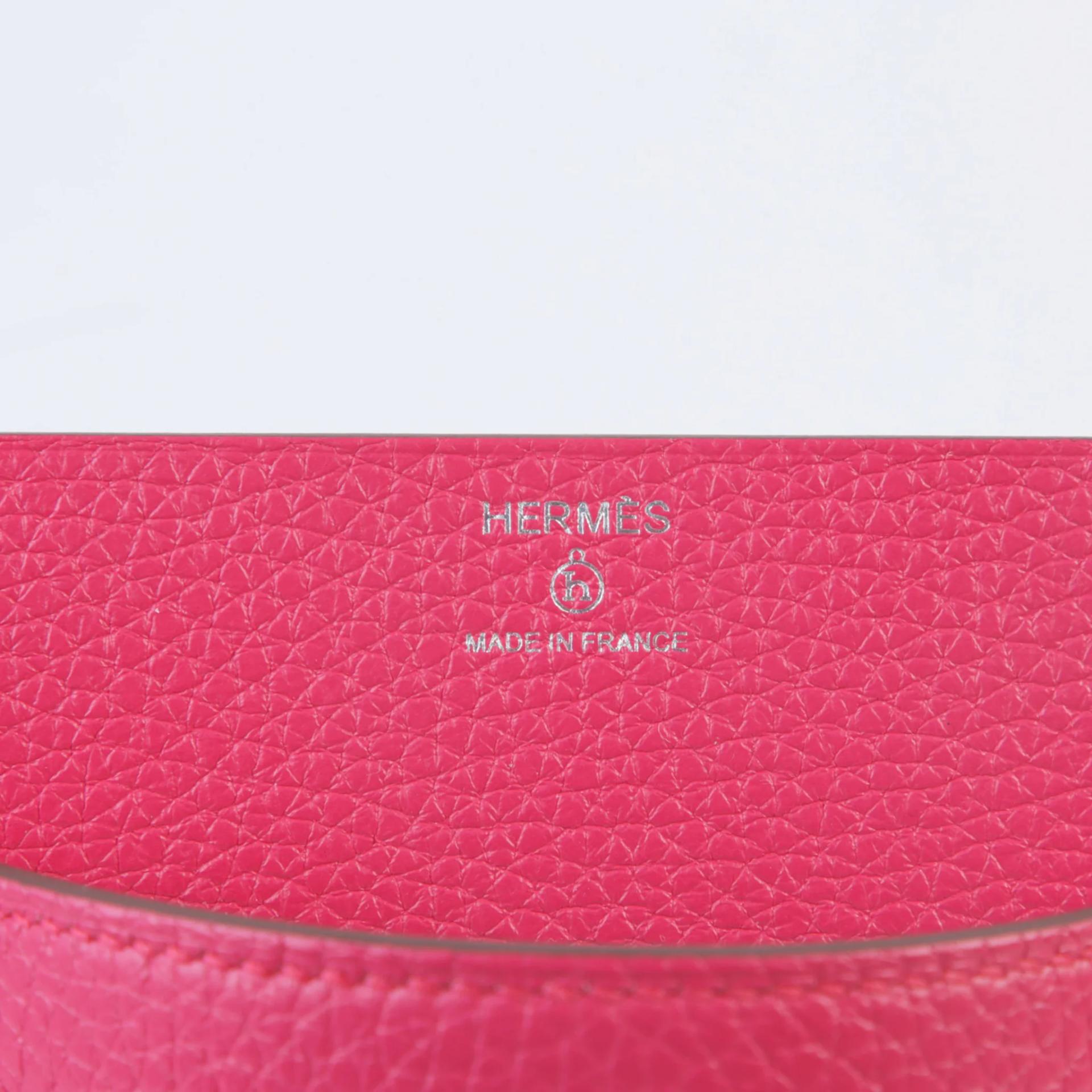 Unused ( Rank NS ) HERMÈS Boxbag Petit h Minaudiere Rose Extreme (I6) Chai (0M) Clemence Shiny Alligator Palladium hardware - 8